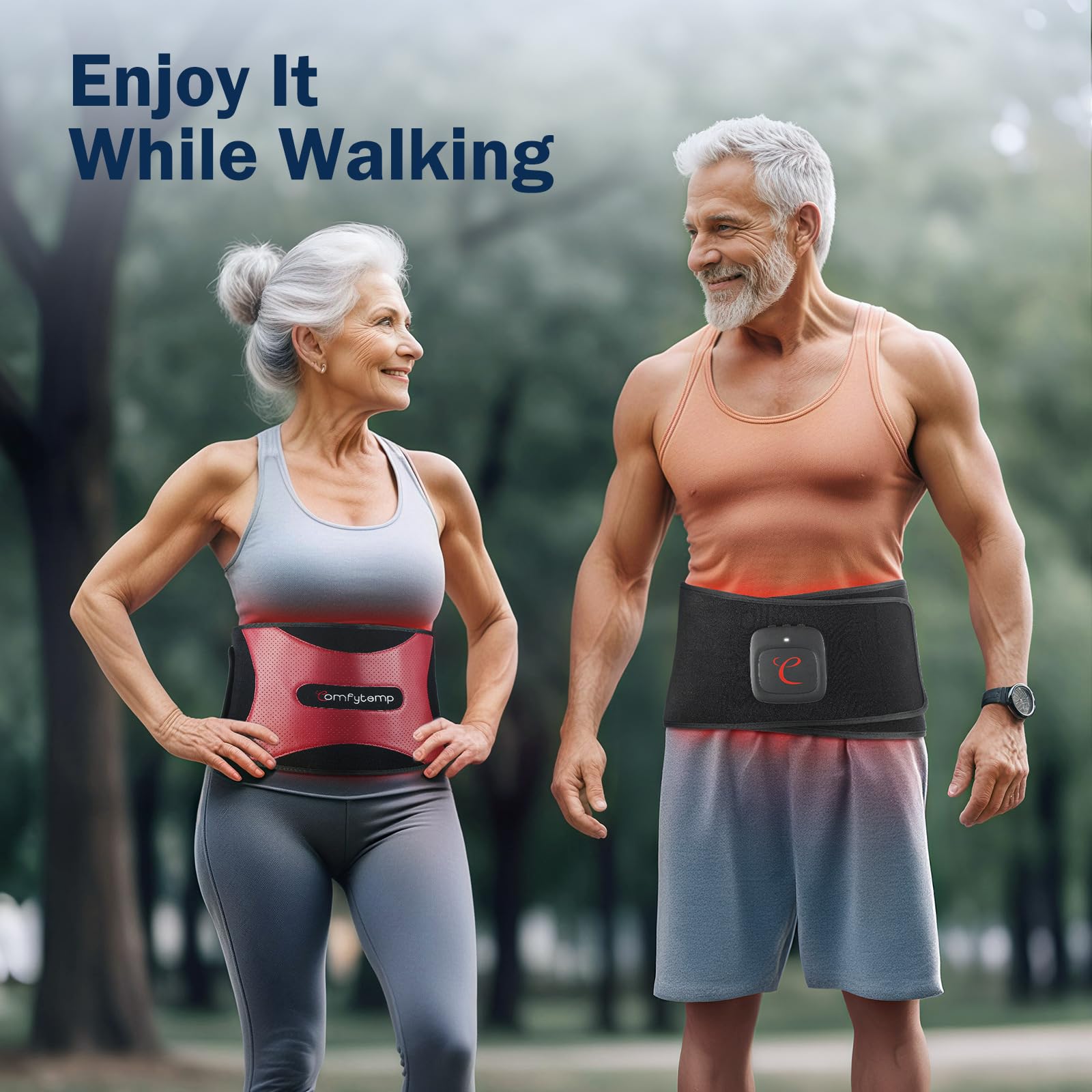 Ceinture extensible Comfytemp s’adaptant jusqu’à 70 pouces pour diverses morphologies.