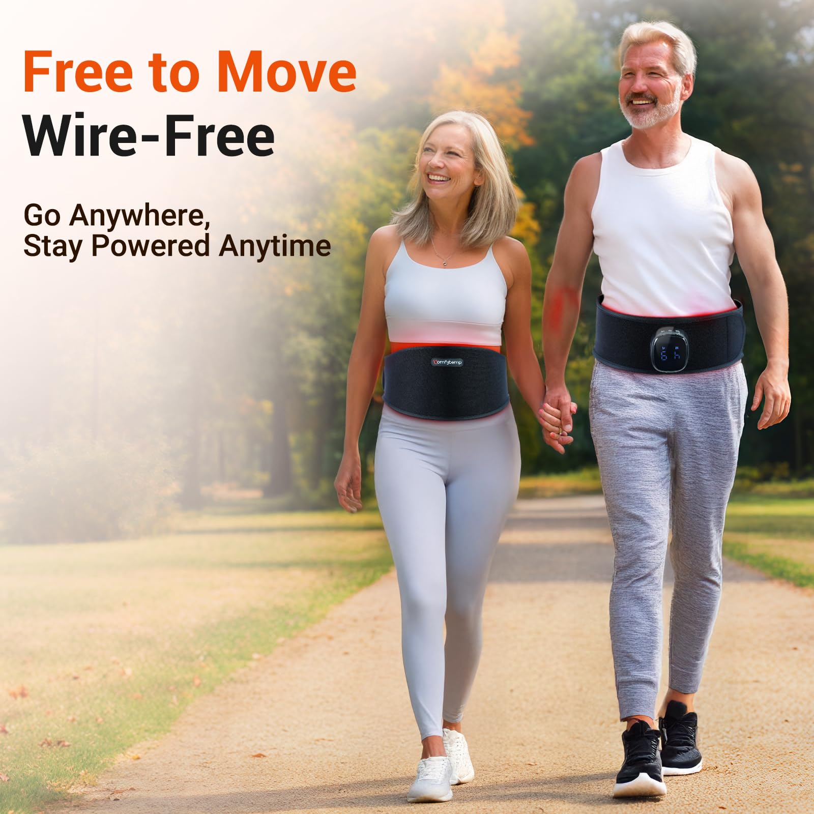 Lumière infrarouge 850nm de la ceinture pour atteindre les muscles profonds.