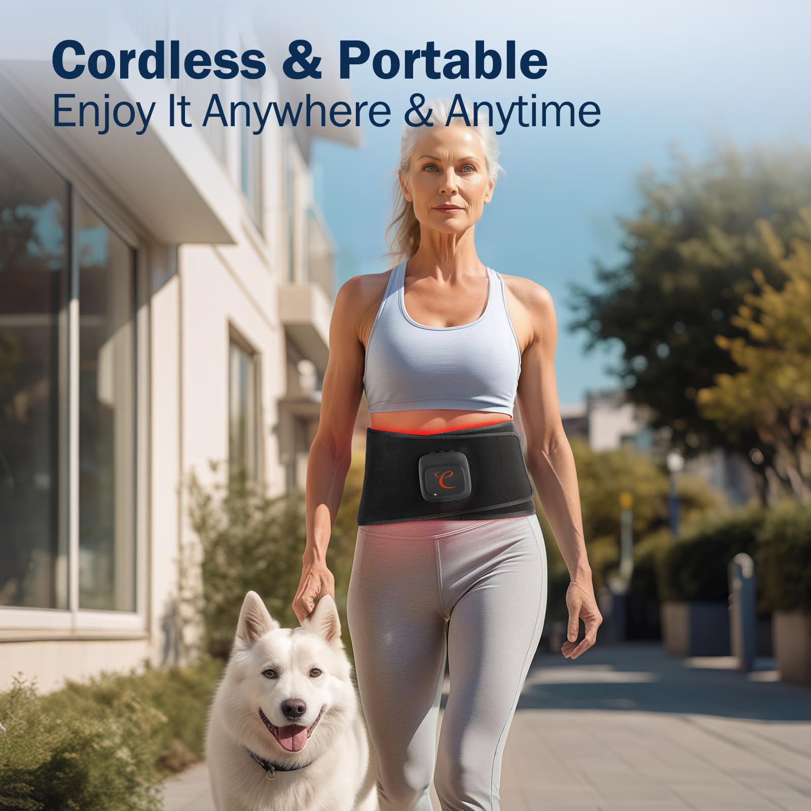 Ceinture Comfytemp, lumière infrarouge proche 850nm pour cibler muscles et articulations.
