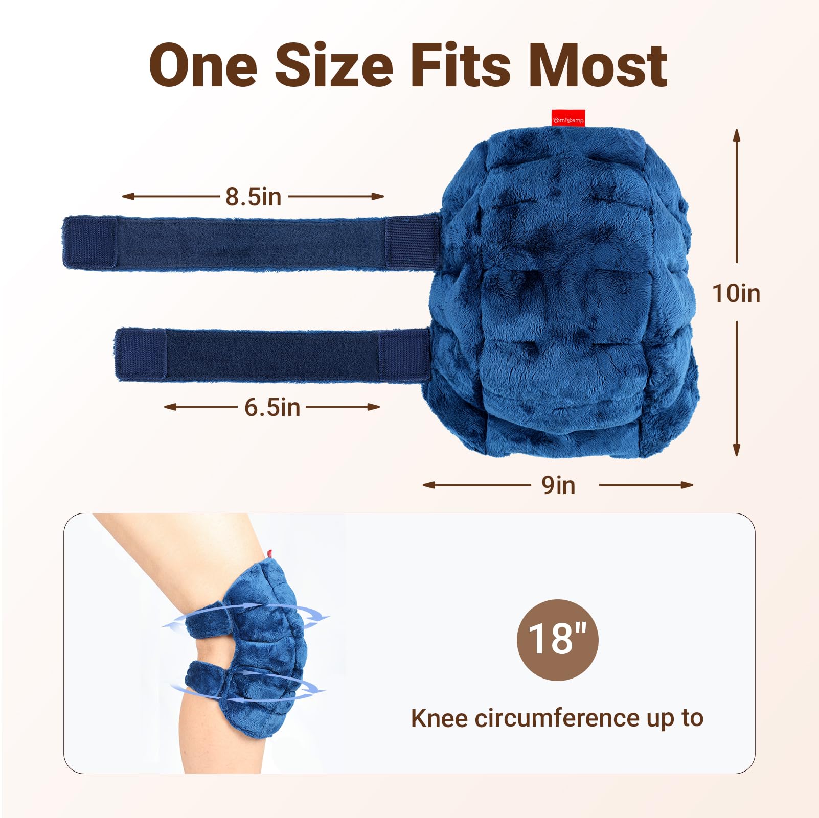 Comfytemp, chaleur humide pour genou, soulage douleur et favorise détente.