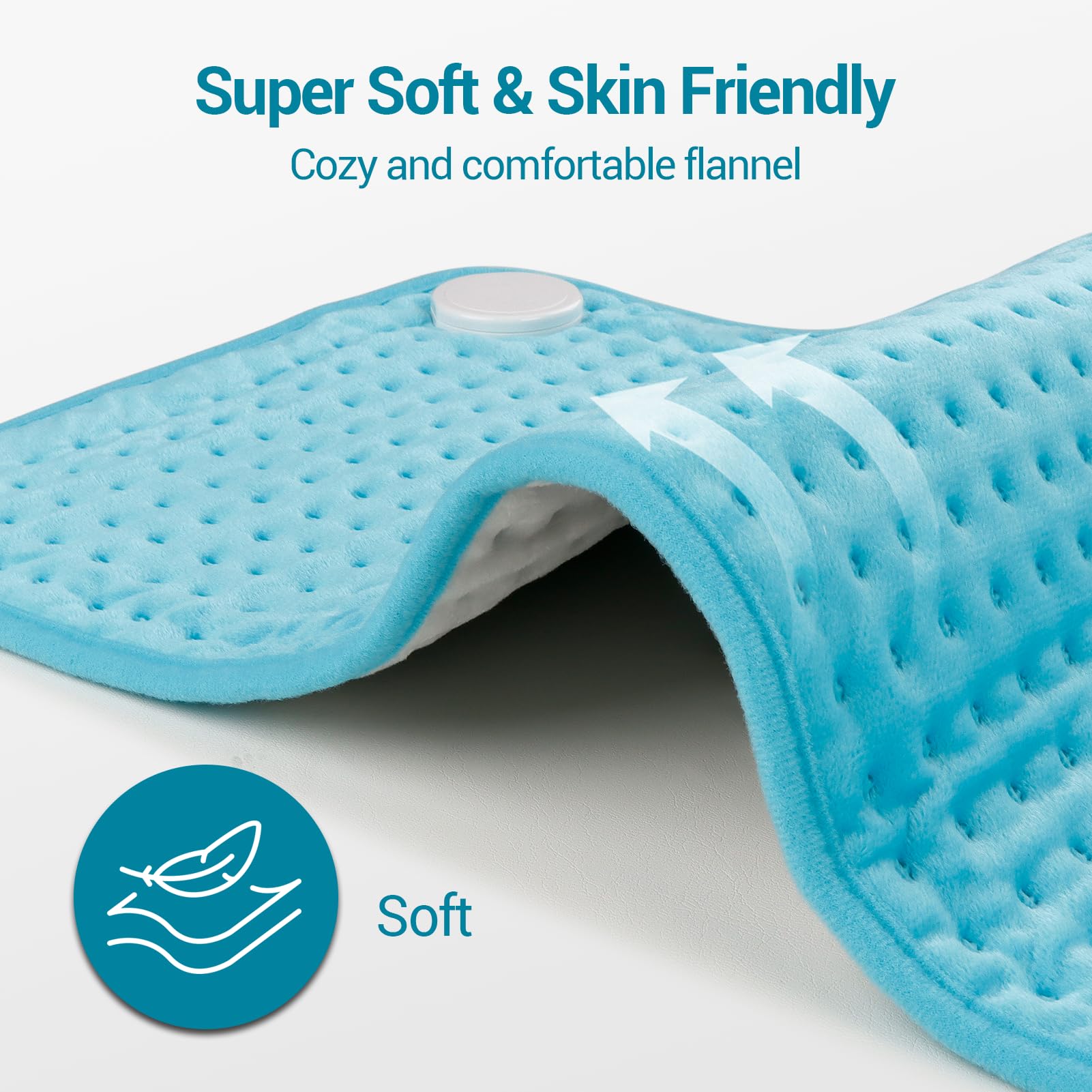 Flanelle douce du coussin Comfytemp, chaleur agréable.