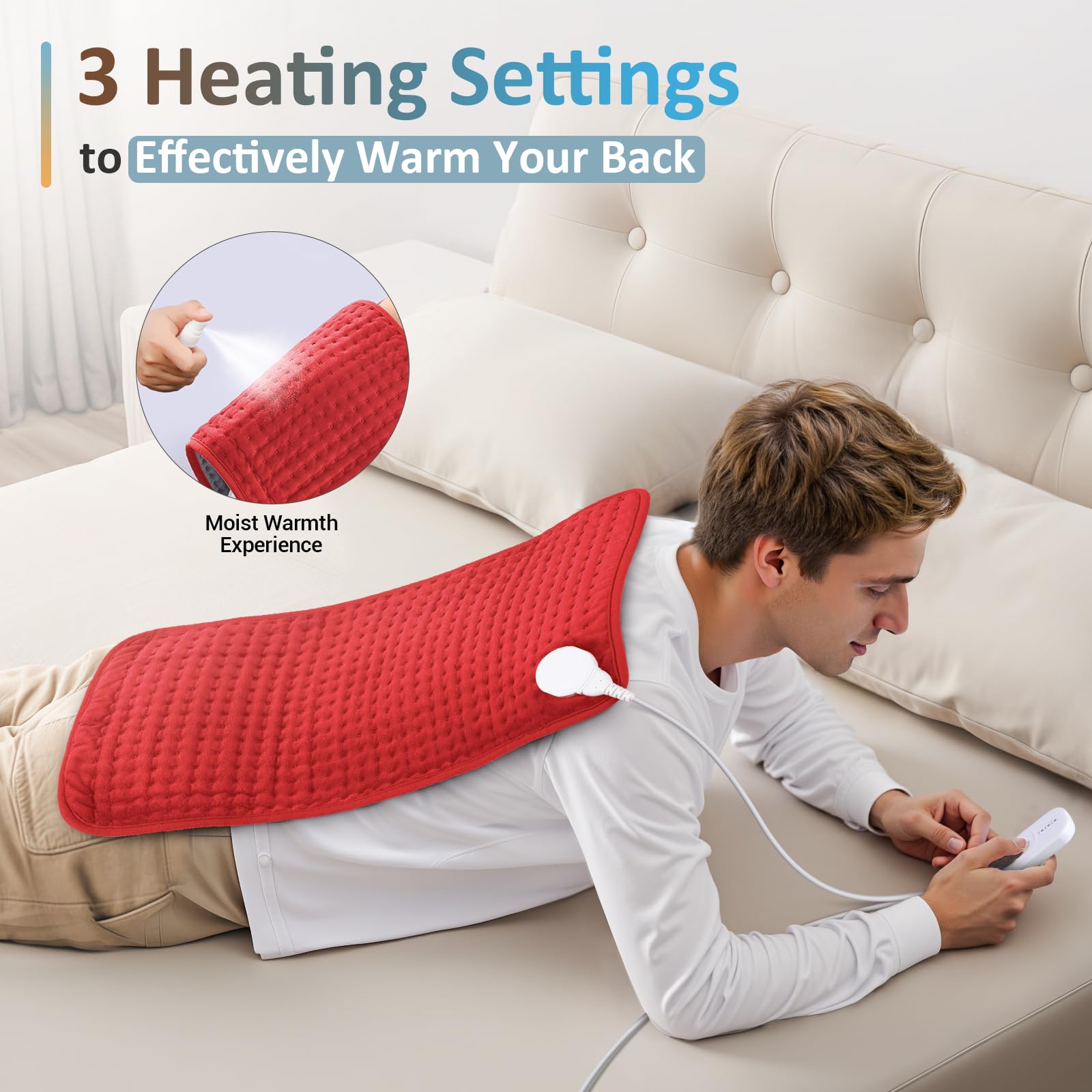Utilisation sur les jambes et les genoux après l’effort avec Comfytemp.