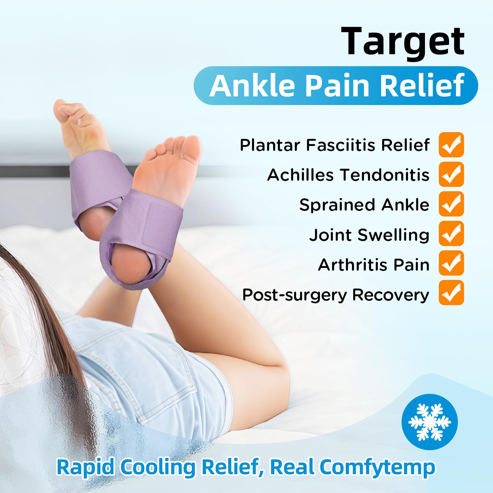 Comfytemp deux-bandes-serrage-cheville: compression ajustable pour soutien fiable.