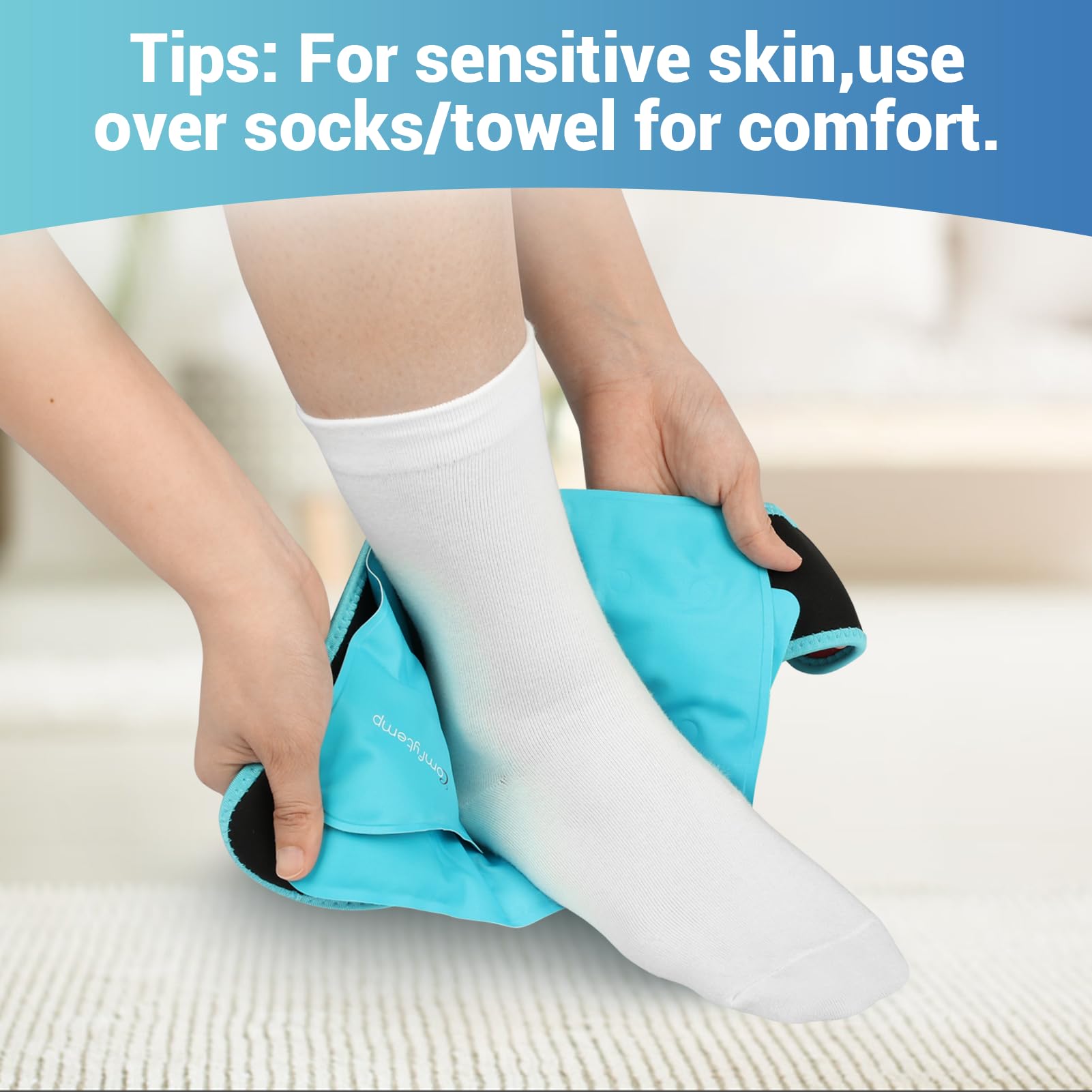 Comfytemp deux packs glace cheville, utilisation bilatérale pratique