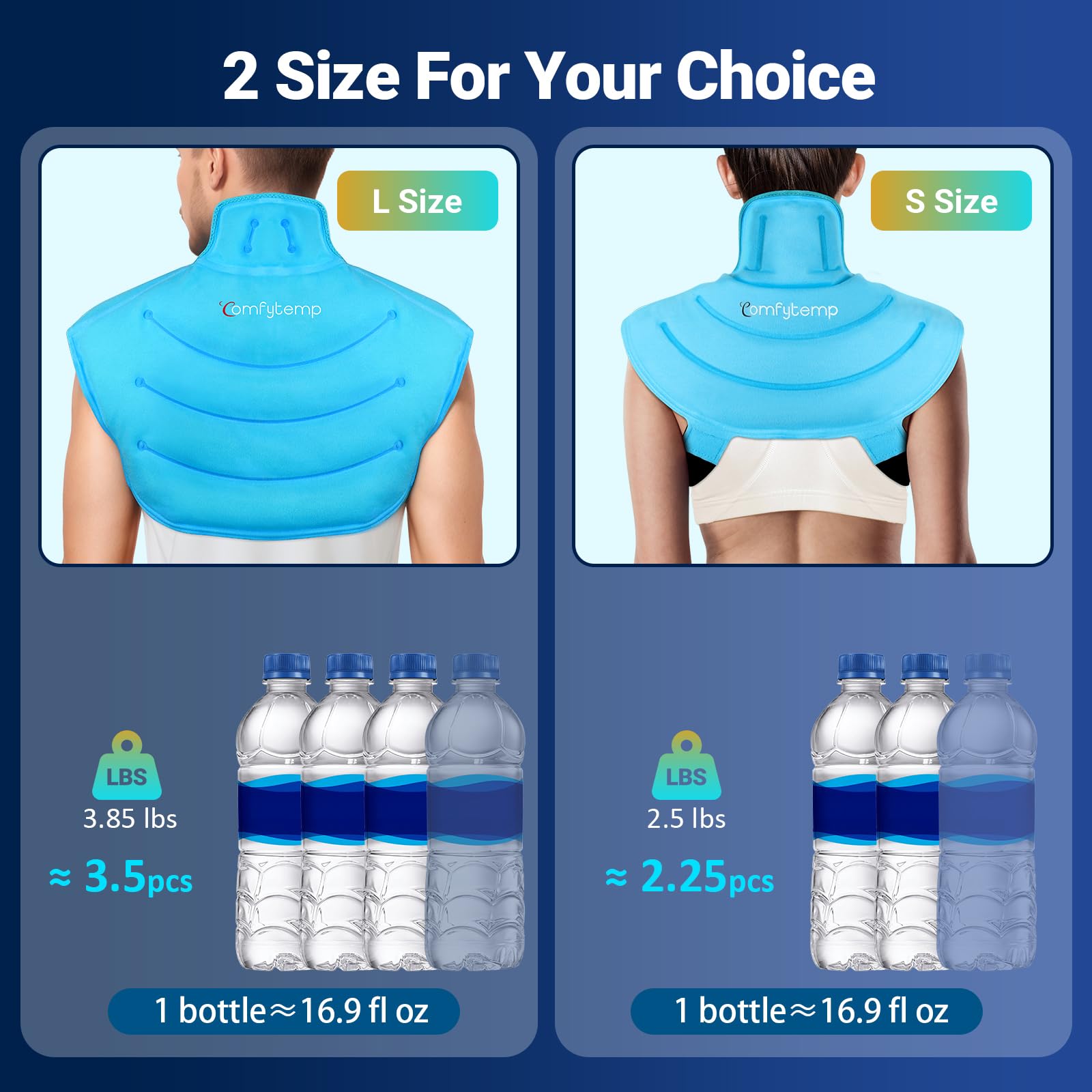 Comfytemp Deux sangles reglables pour un ajustement personnalisé et confortable.