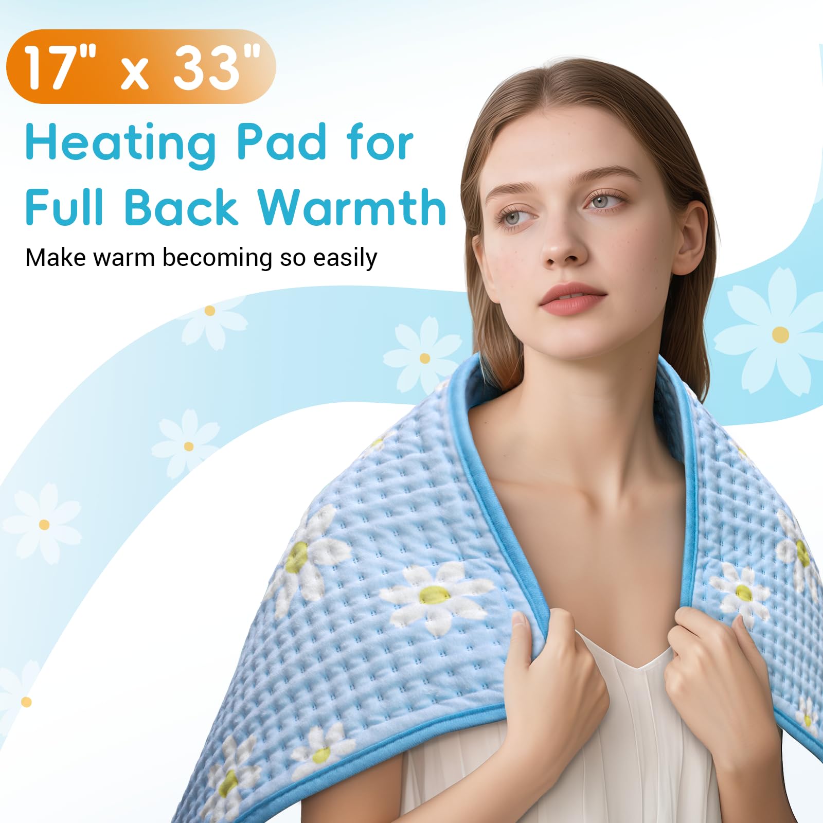 Comfytemp dos et ventre large pour réconfort ciblé.
