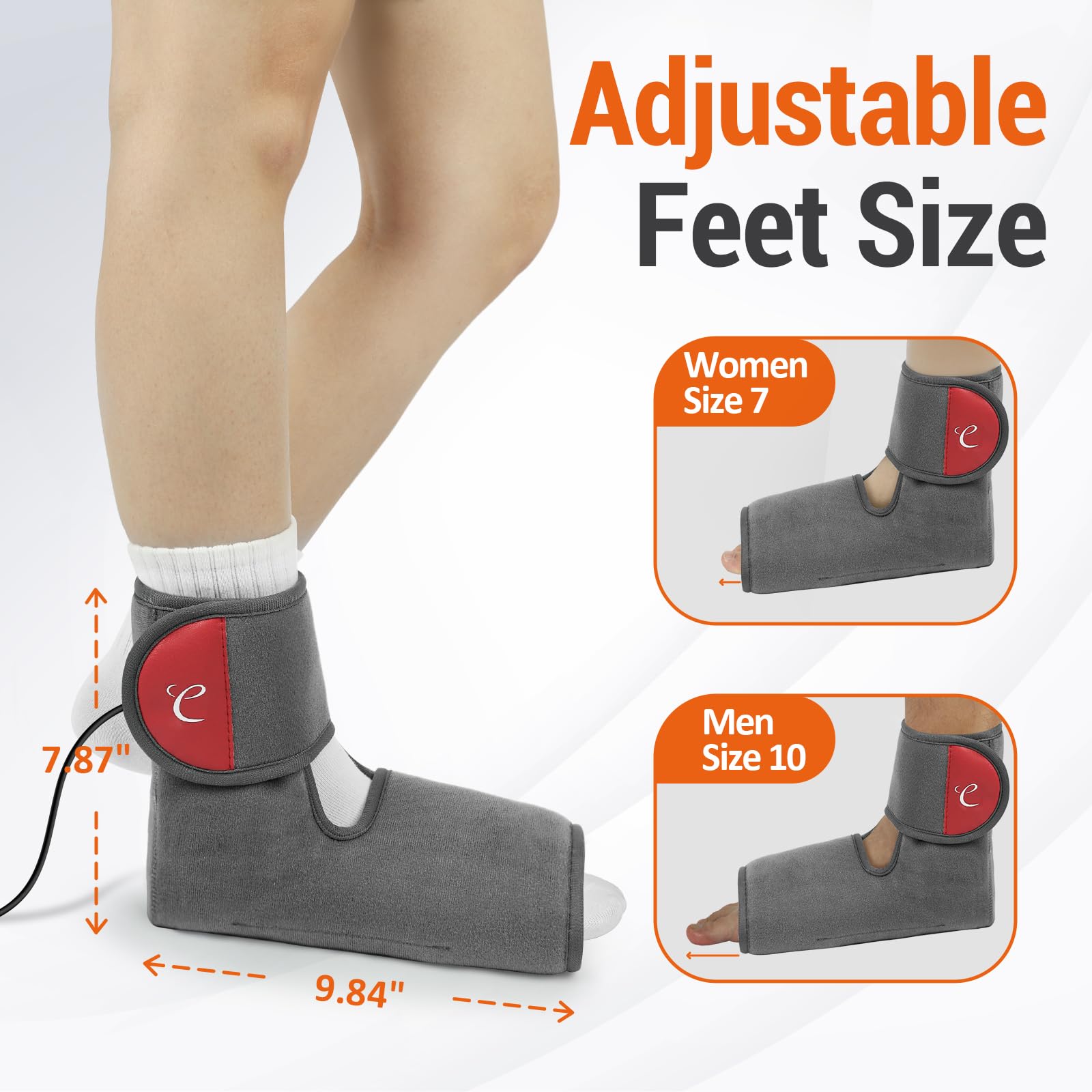 Comfytemp douceur flanelle intérieure offre chaleur confortable autour du pied.