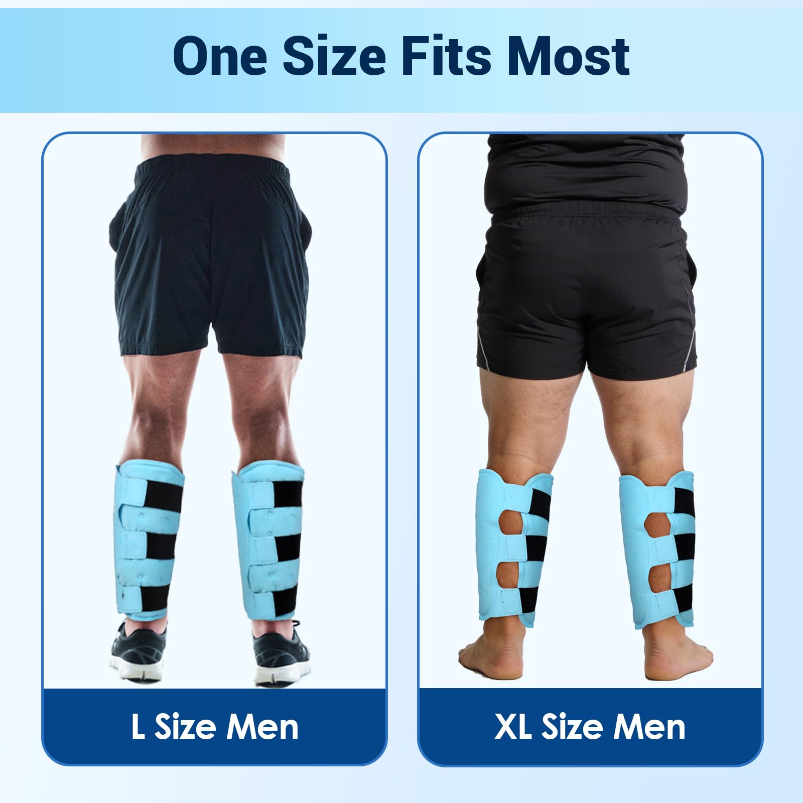 Ensemble deux packs gel larges pour une thérapie alternée efficace.