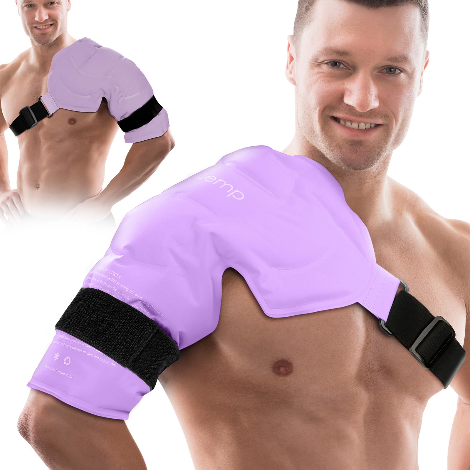 Comfytemp épaule bandage gel glace, soulage douleur ciblée.
