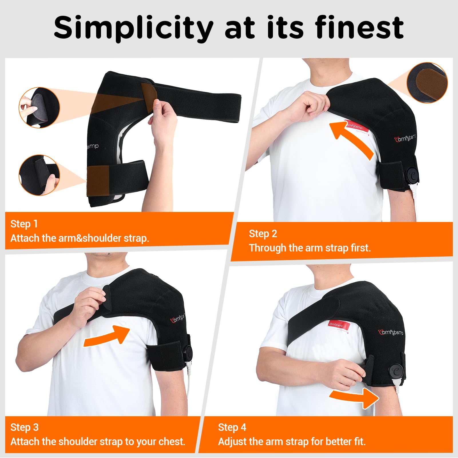 Comfytemp épaule-chauffante solution chaude pour soirées détente.