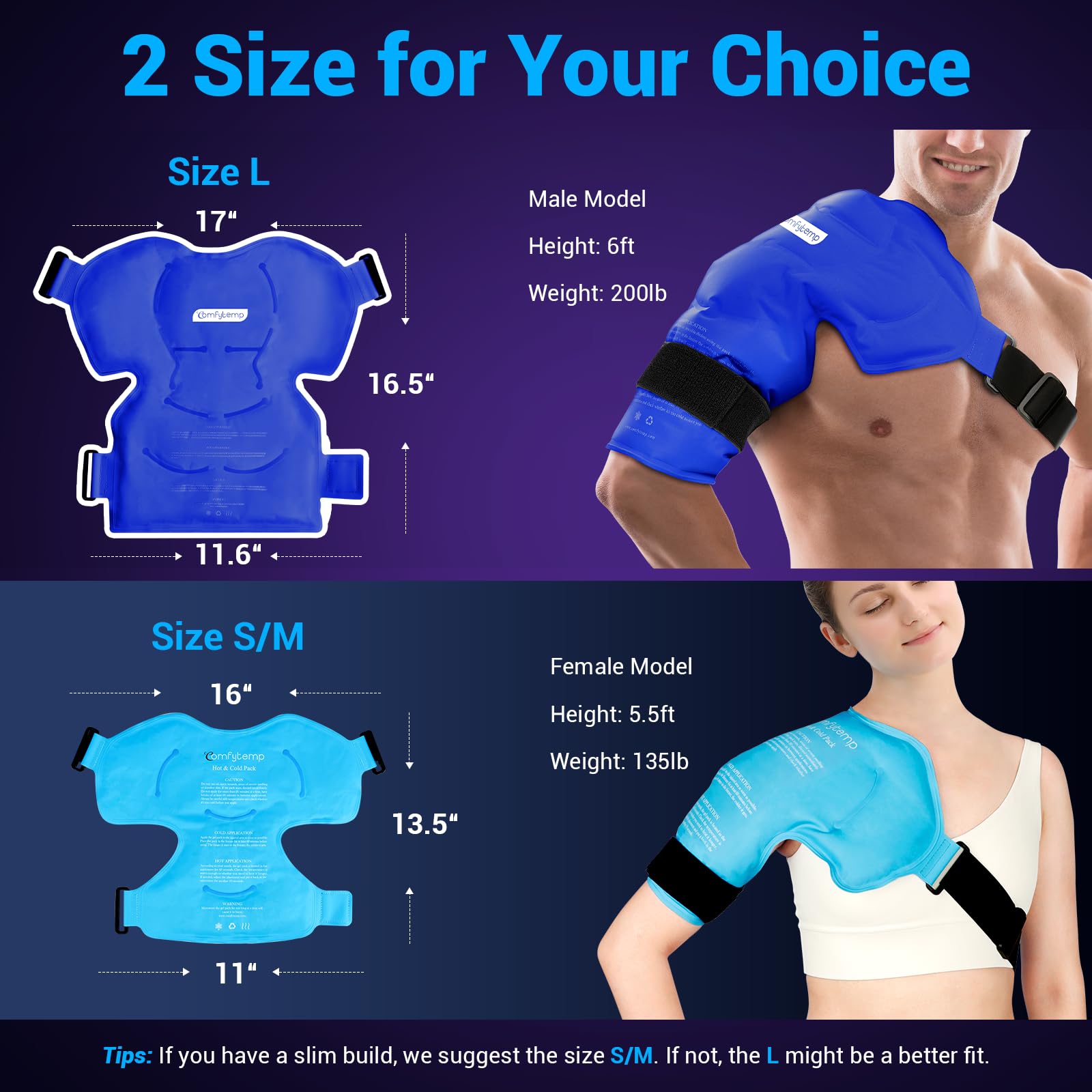 Comfytemp épaule bandage-chaleur autour de l'épaule pour relaxation
