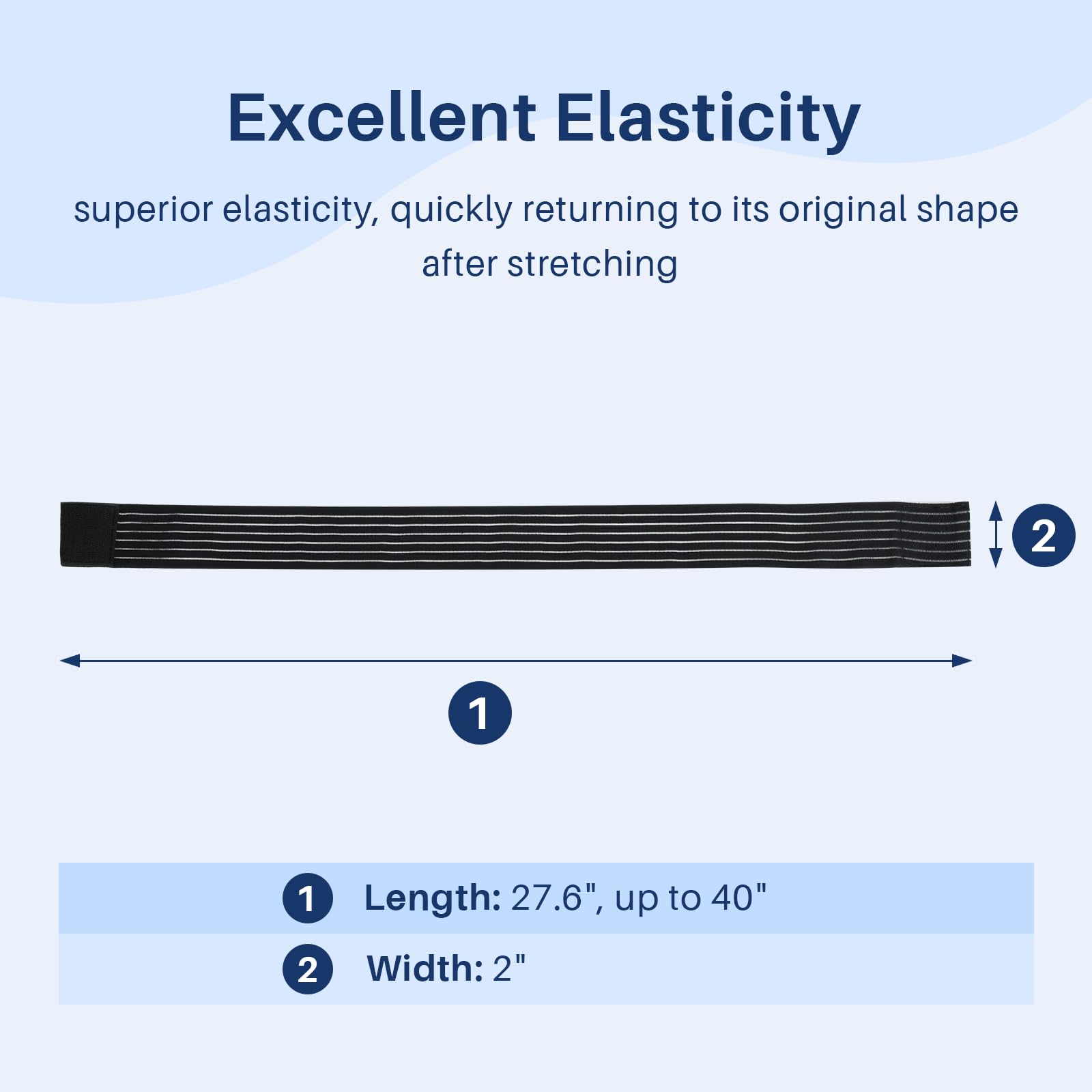 Extendeur élastique Comfytemp avec attache agrippante, maintien sûr.