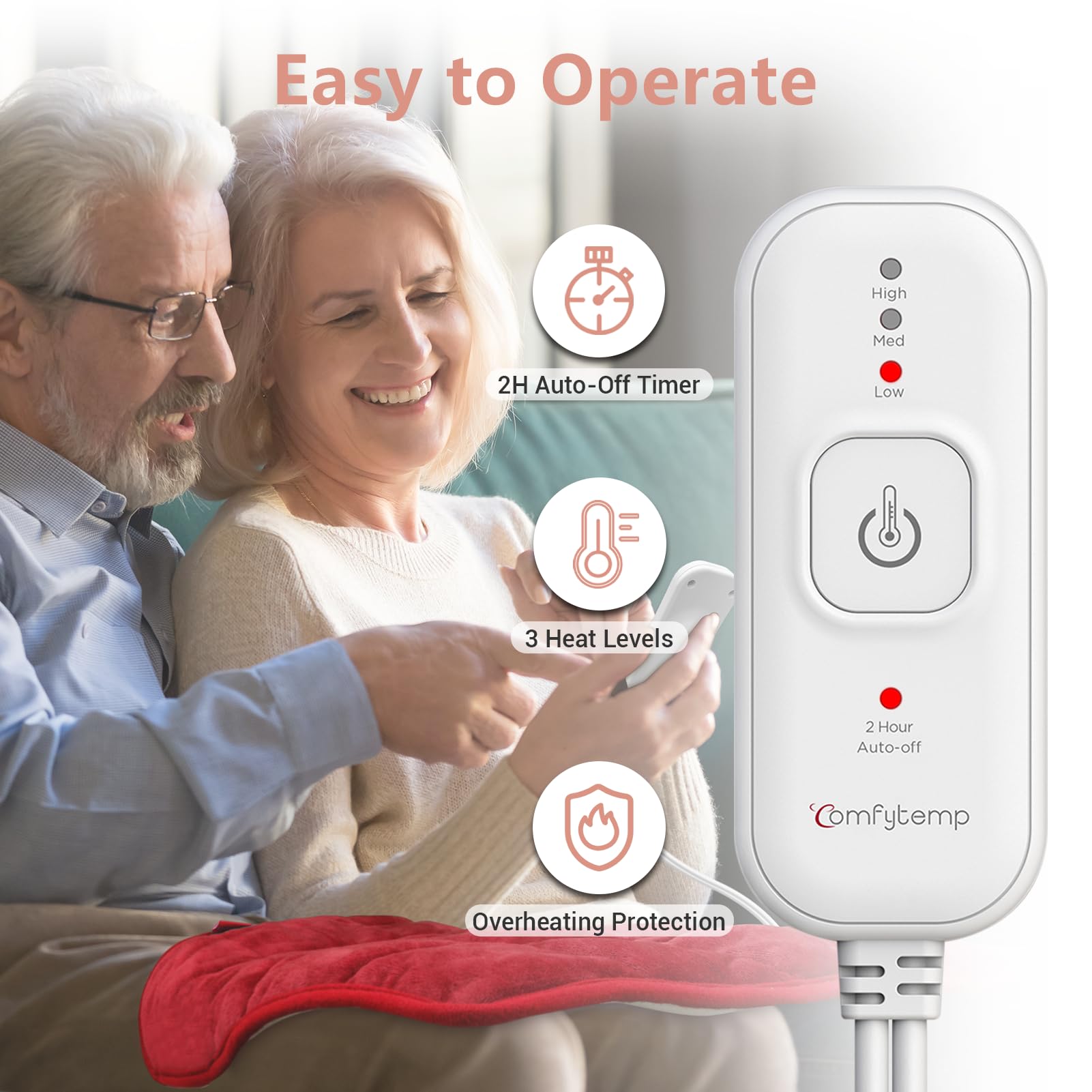 Flanelle douce et lavage en machine faciles avec Comfytemp.