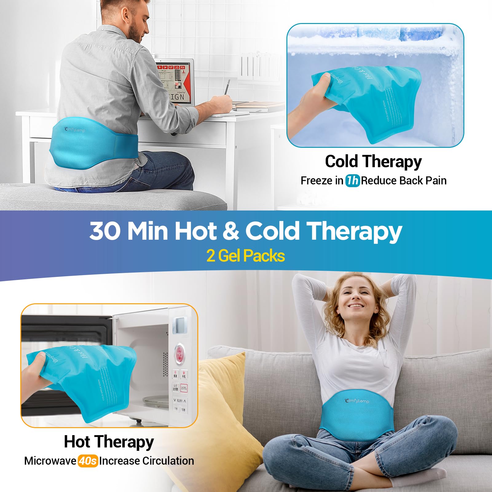 Gel dos pliable qui demeure flexible lorsque congelé.