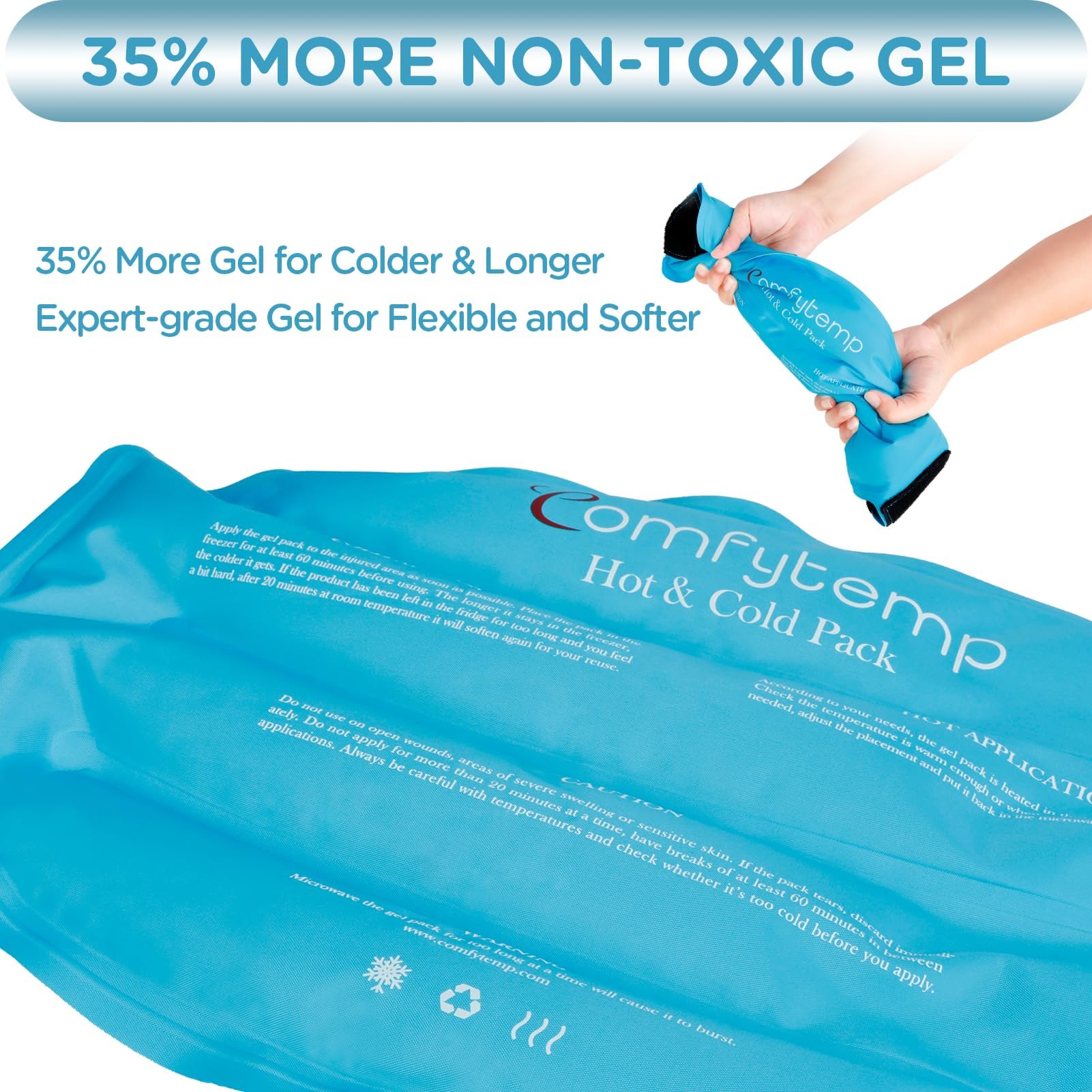 Comfytemp gel glace après chirurgie, option de confort avec compression ajustable.