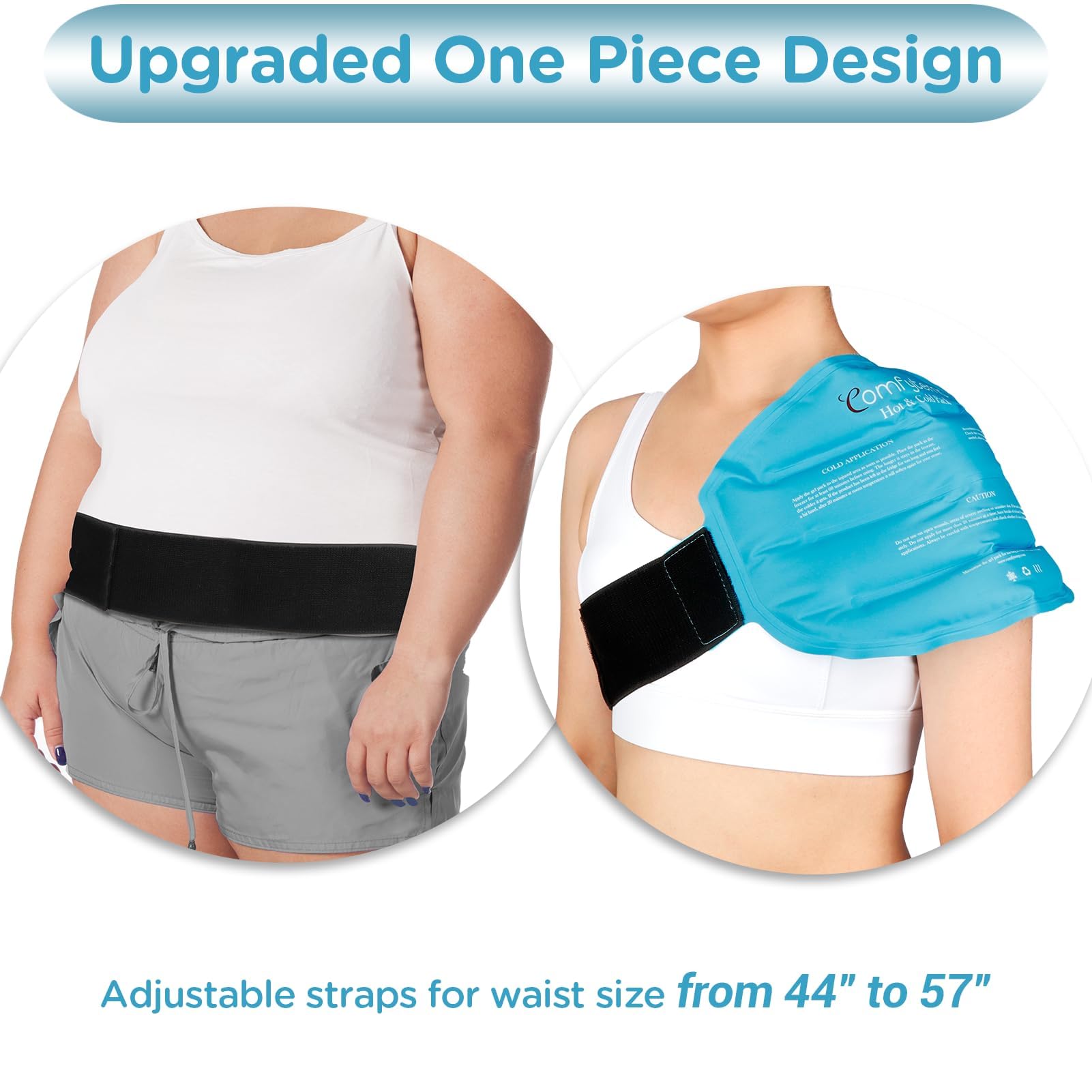 Comfytemp gel glace genou, couverture adaptée pour une récupération ciblée.