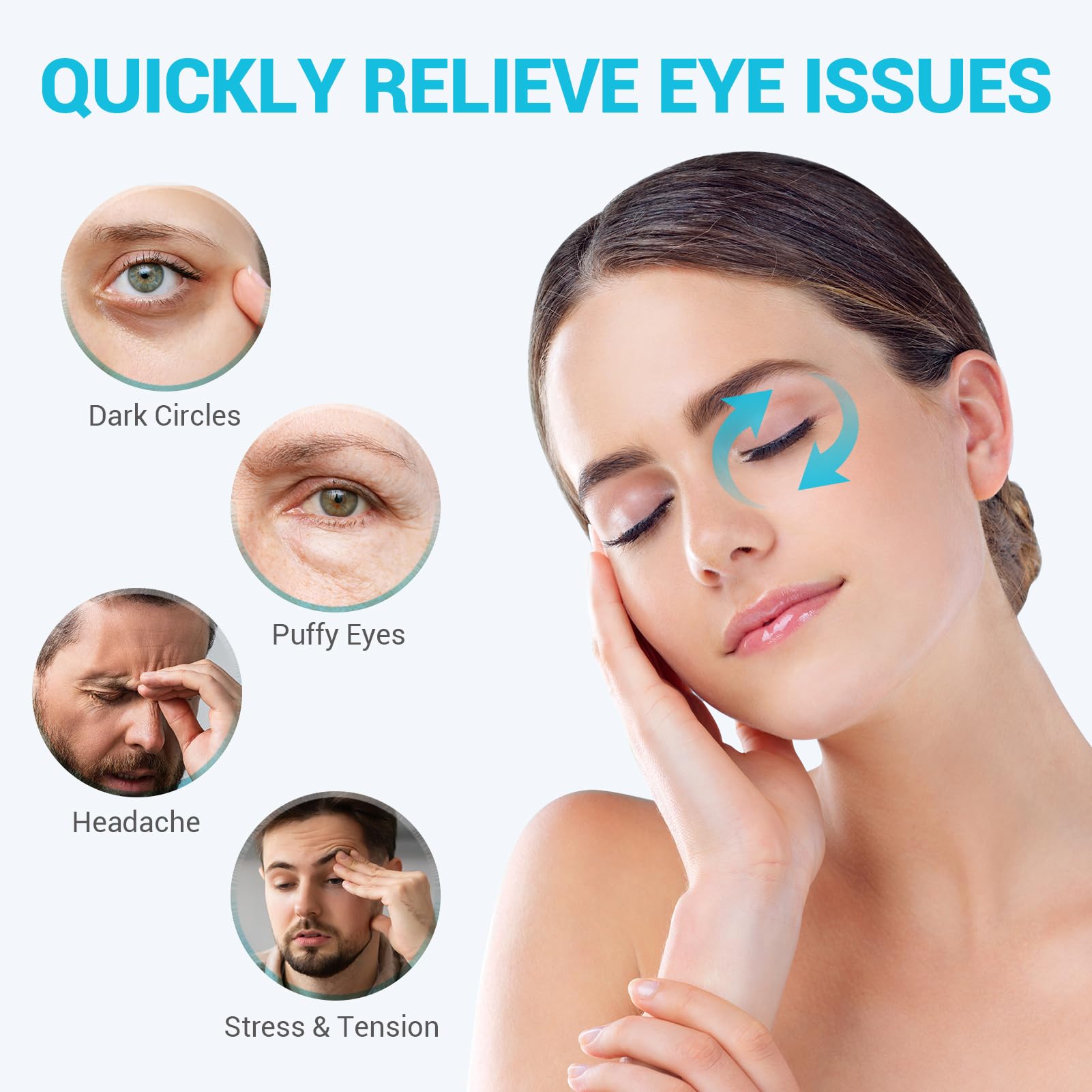 Gel non toxique Comfytemp, sûr pour une utilisation froide ou chaude sur les yeux.
