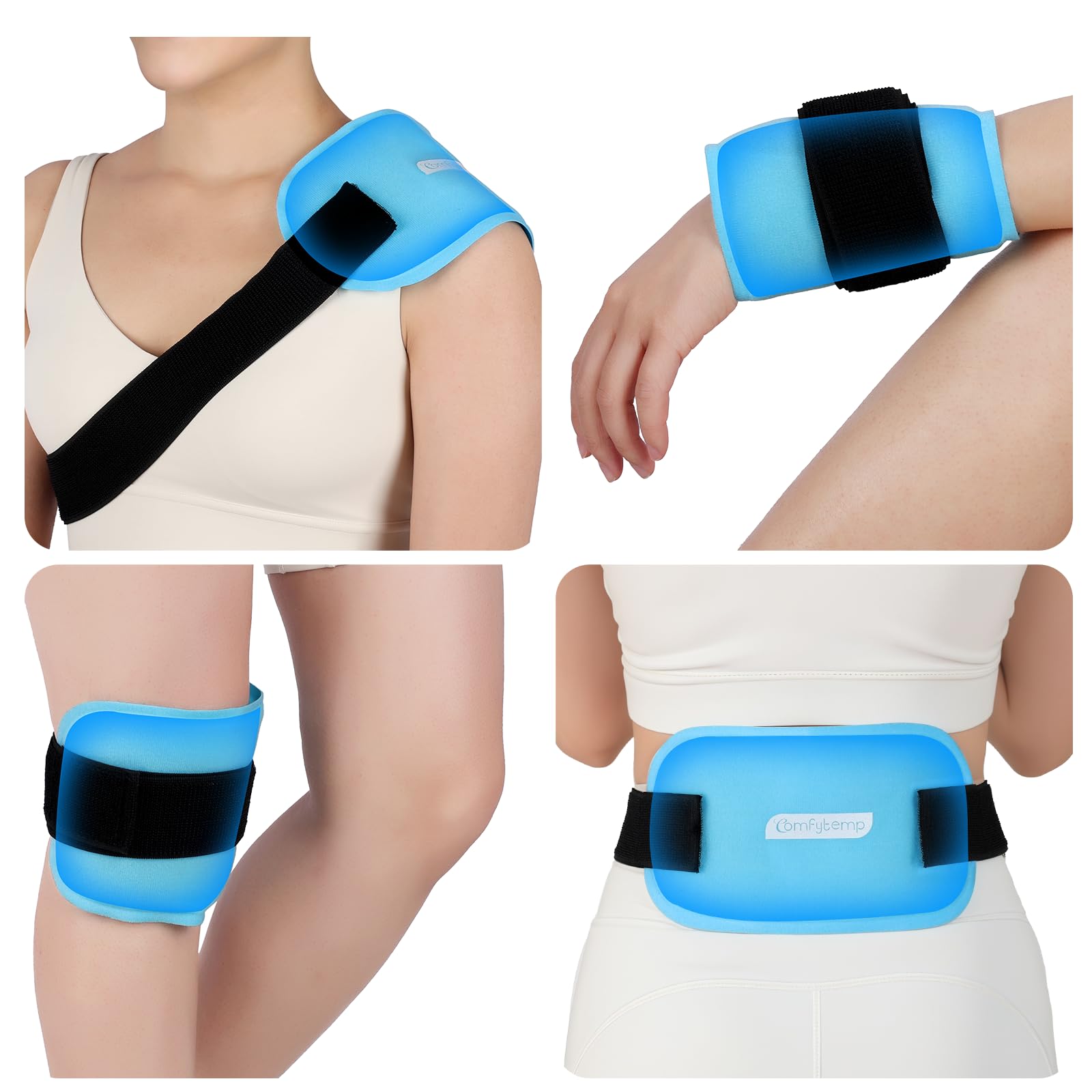 ComfyTemp Gel Pack 2-pack, usage rapide pour douleurs ciblées.