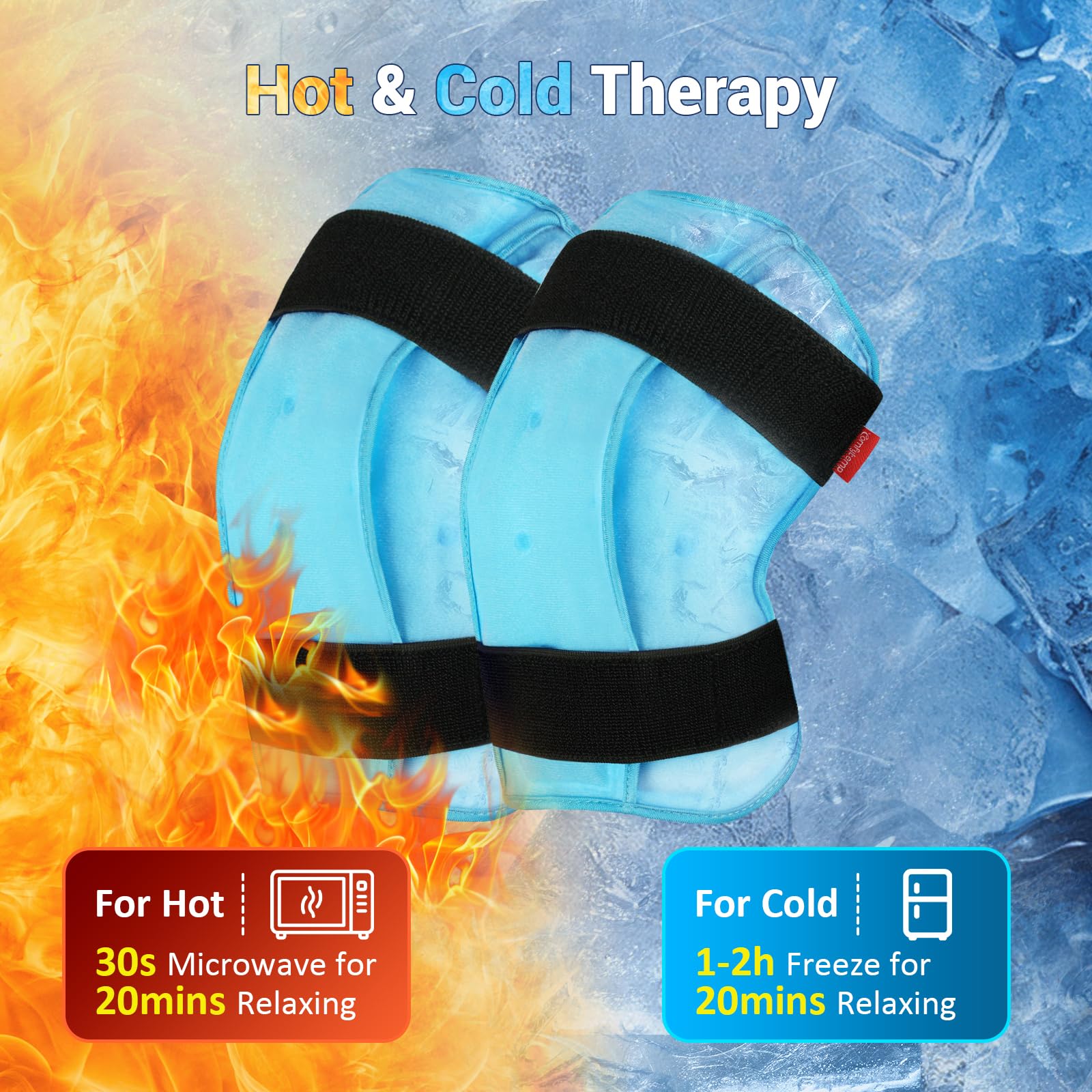 Comfytemp genou 3D pack glace usage sportif pour récupération après entraînement.