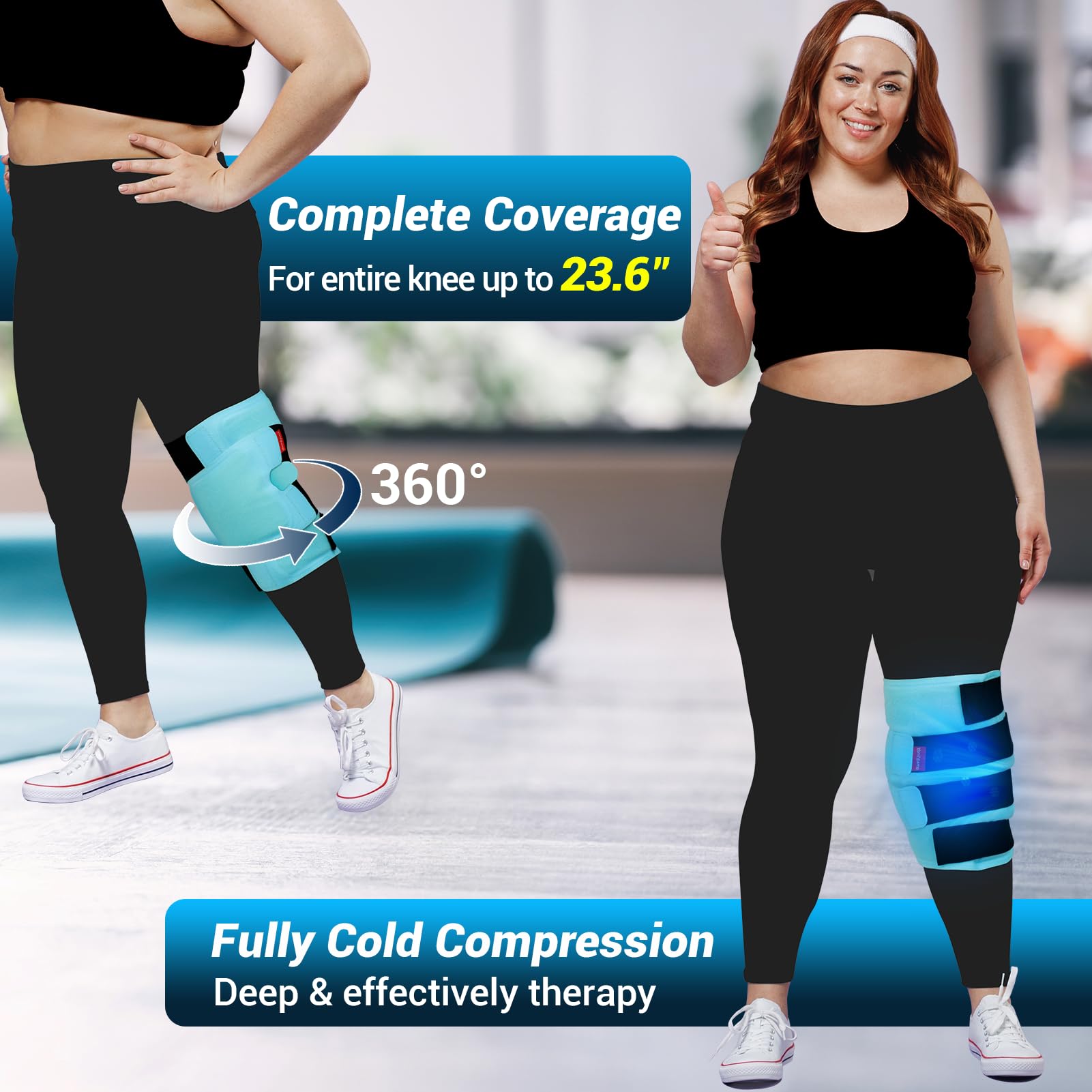 Genou Comfytemp, gel uniformément distribué pour une thérapie froide homogène