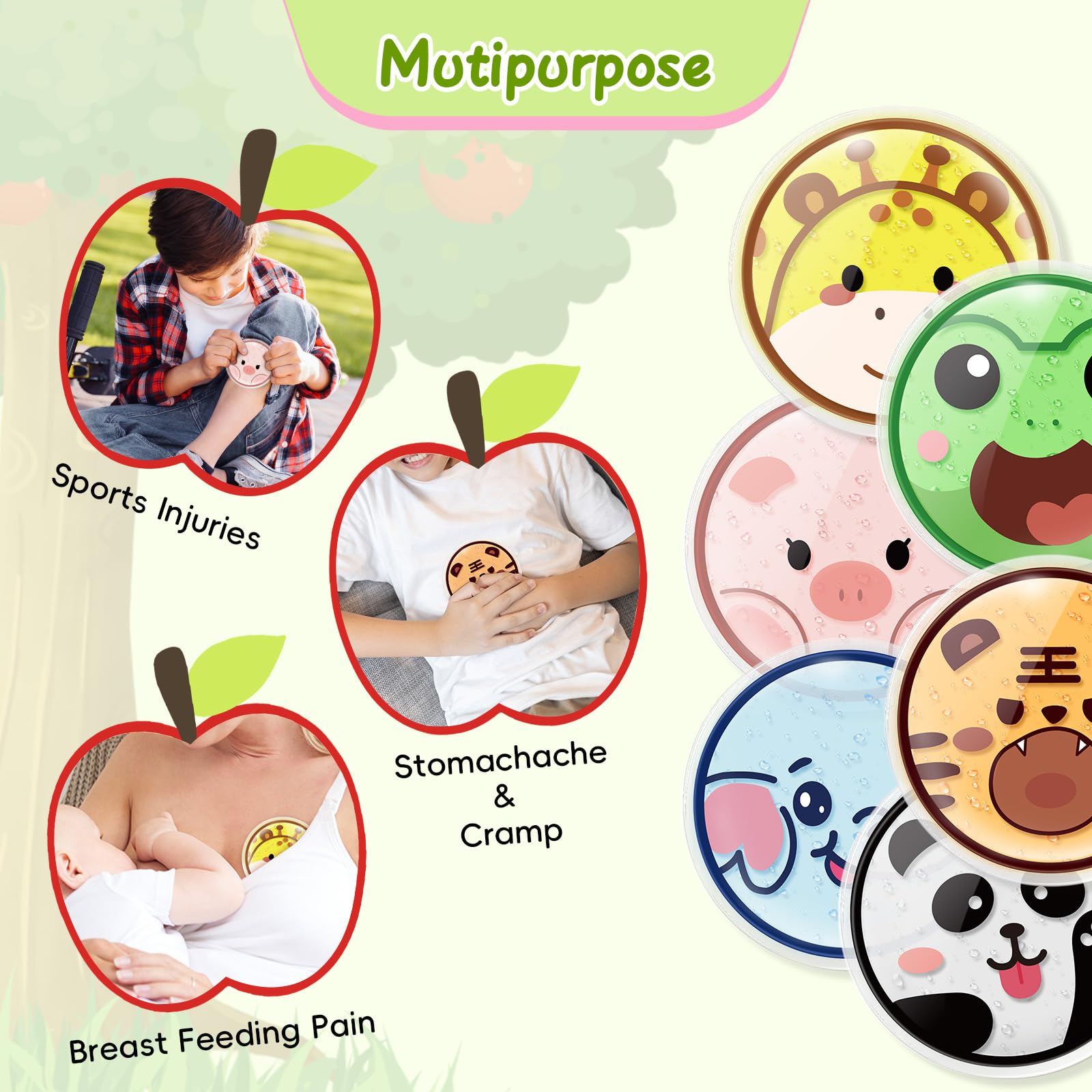 Comfytemp glaces enfant grenouille: usage sur dents douloureuses et petites brûlures.