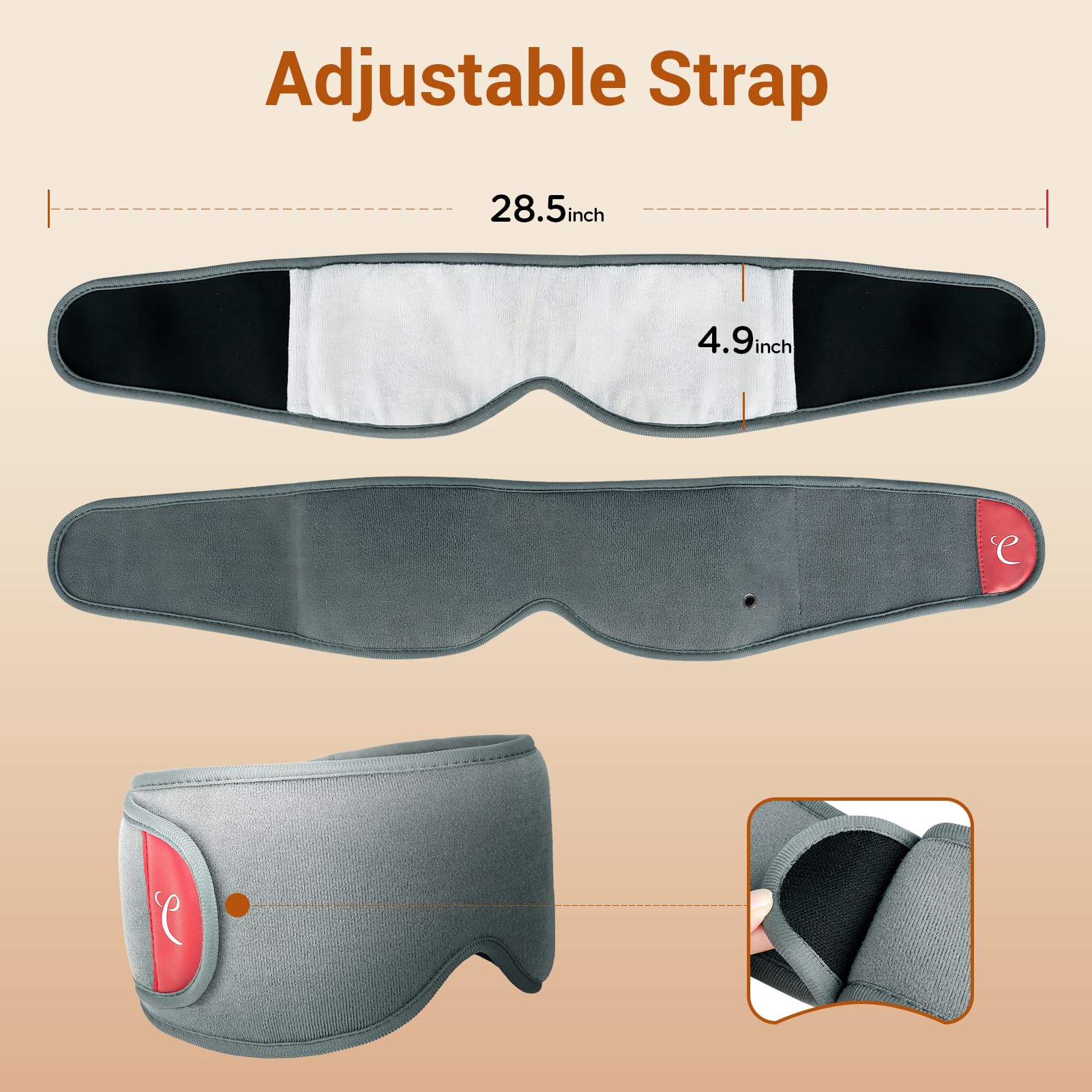 Comfytemp masque yeux doux-flanelle: douceur agréable et isolation thermique.