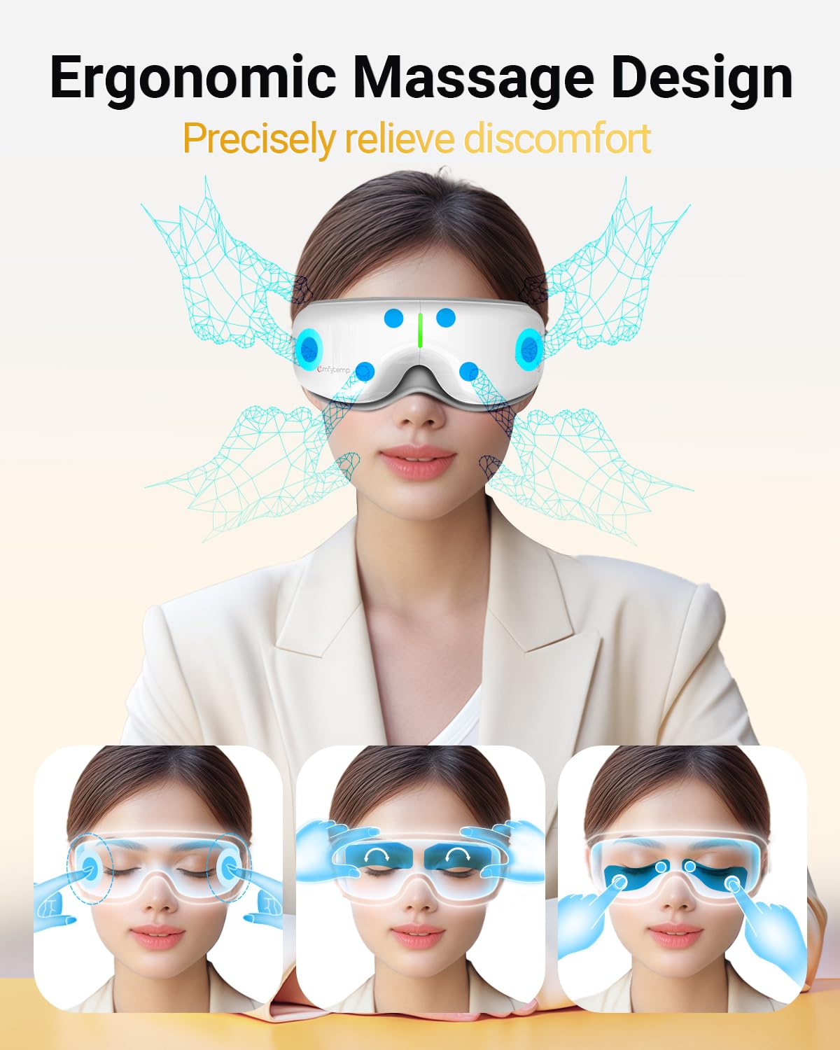 Comfytemp Masque Yeux: sangle réglable pour ajustement personnalisé.