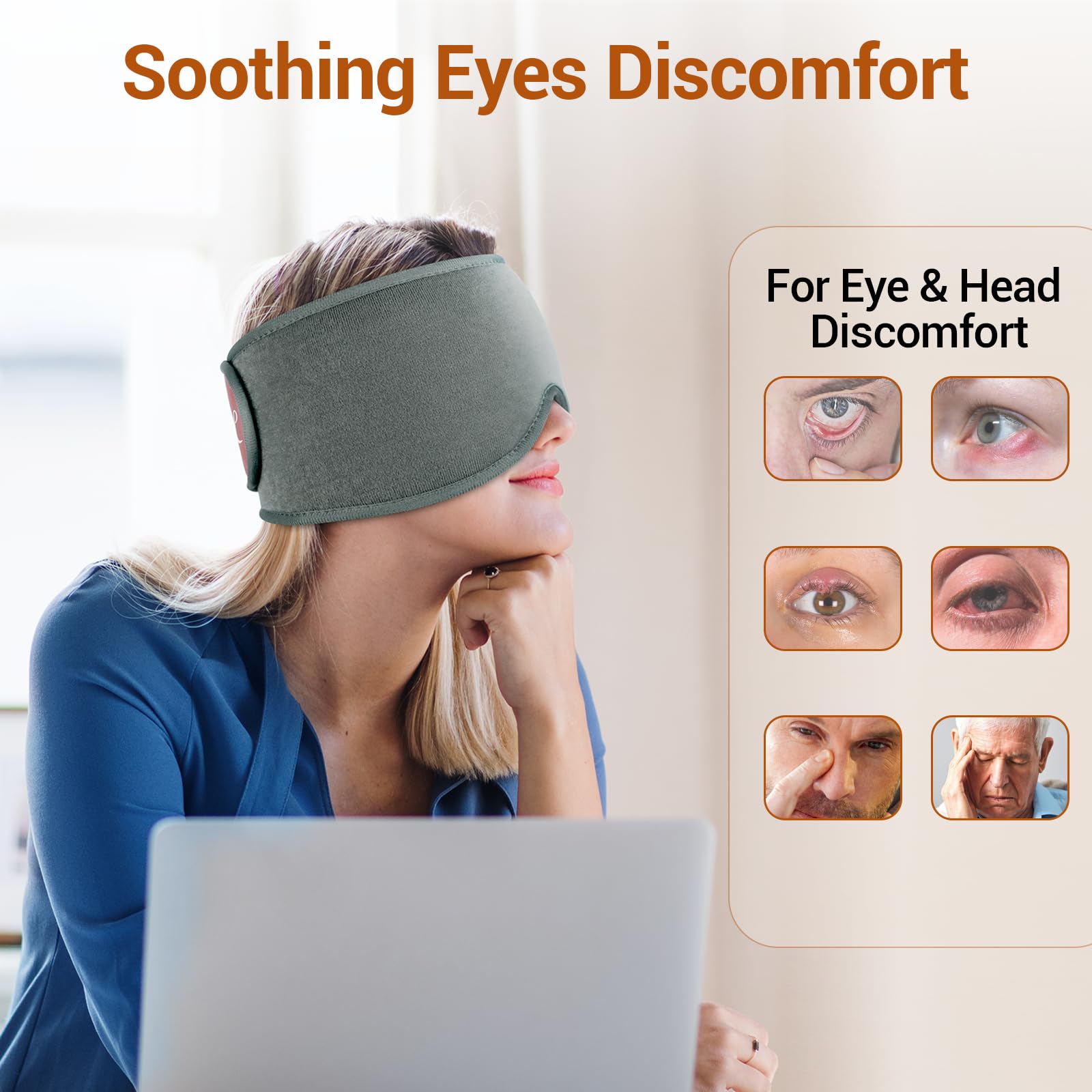 Comfytemp masque-zone-grande-yeux-sinus: couvre front et sinus pour un confort enveloppant.