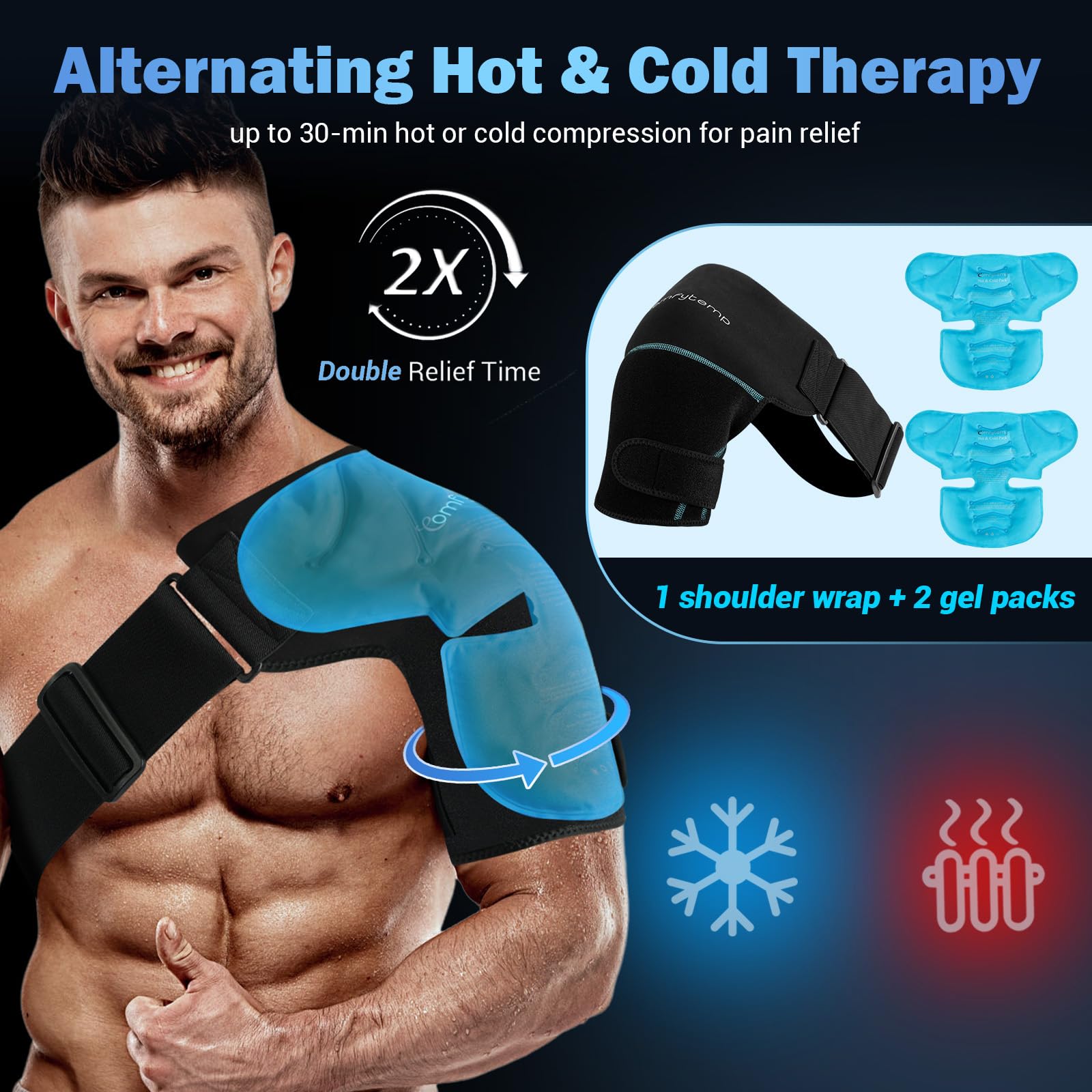 Comfytemp orthèse épaule réglable: alignement et stabilité lors des activités quotidiennes.