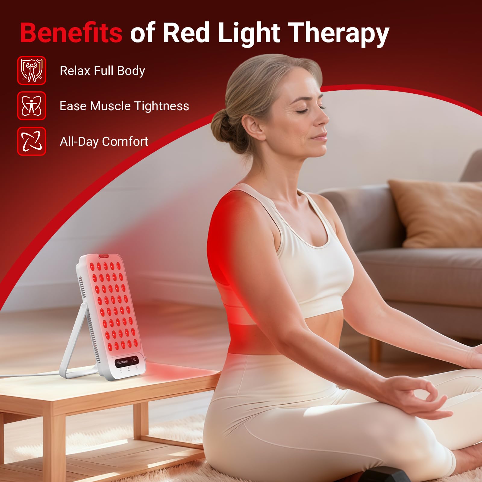 Comfytemp infrarouge proche 850nm pour diffusion en profondeur dans le corps.