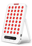 Panneau Comfytemp éclairage rouge sur le visage pour routine détente efficace.