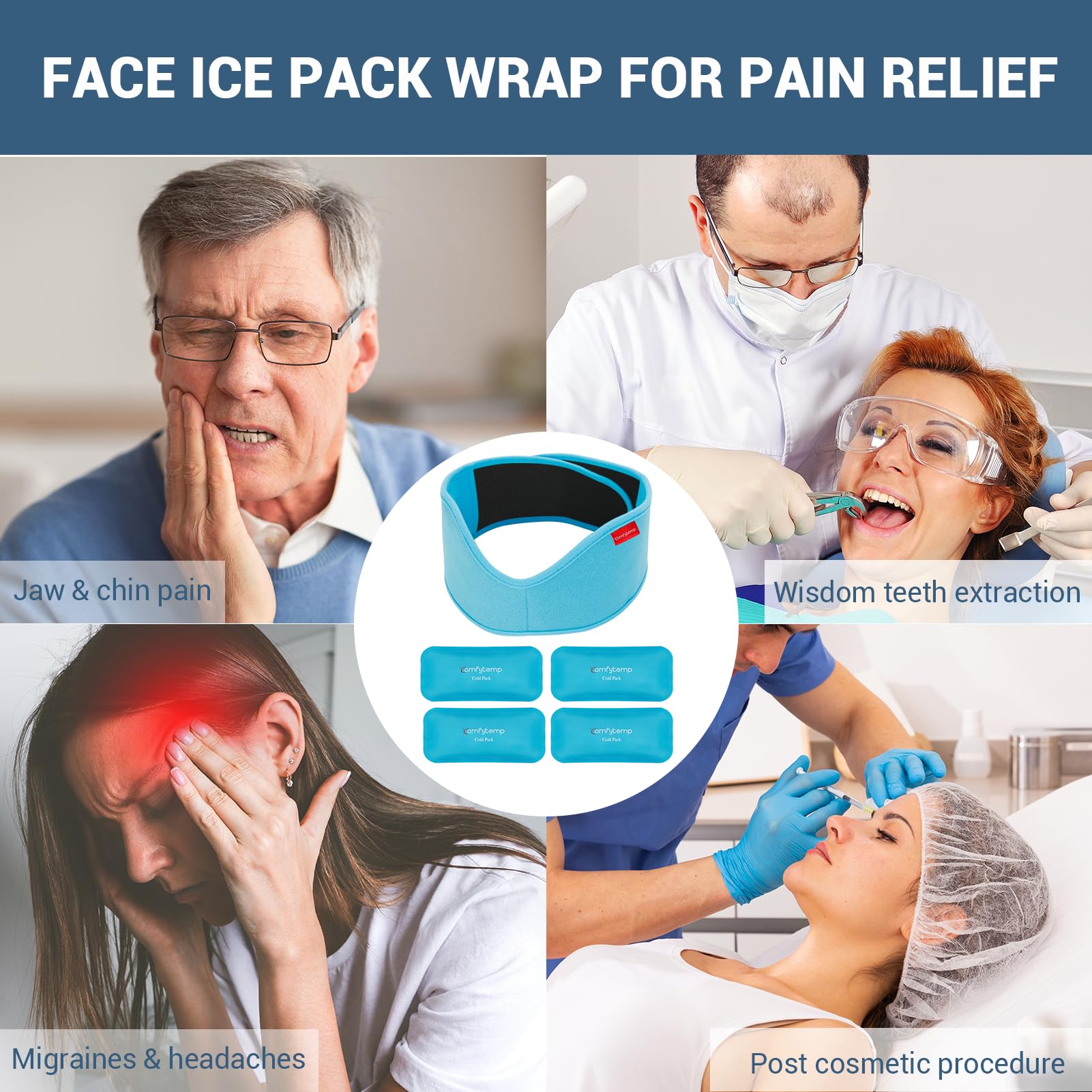 Poche intérieure Comfytemp garde les sachets de gel en place.