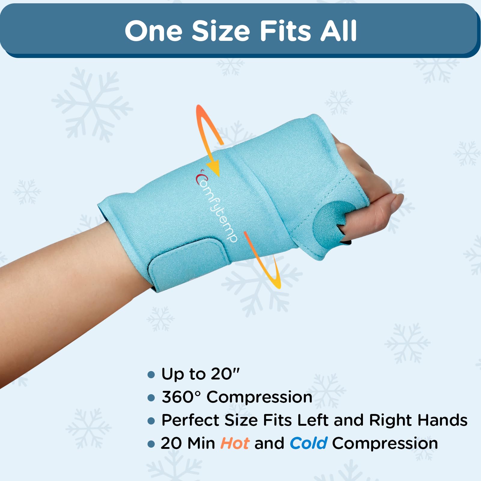 Comfytemp poignet glace wrap gel expert reste souple et froid durable.