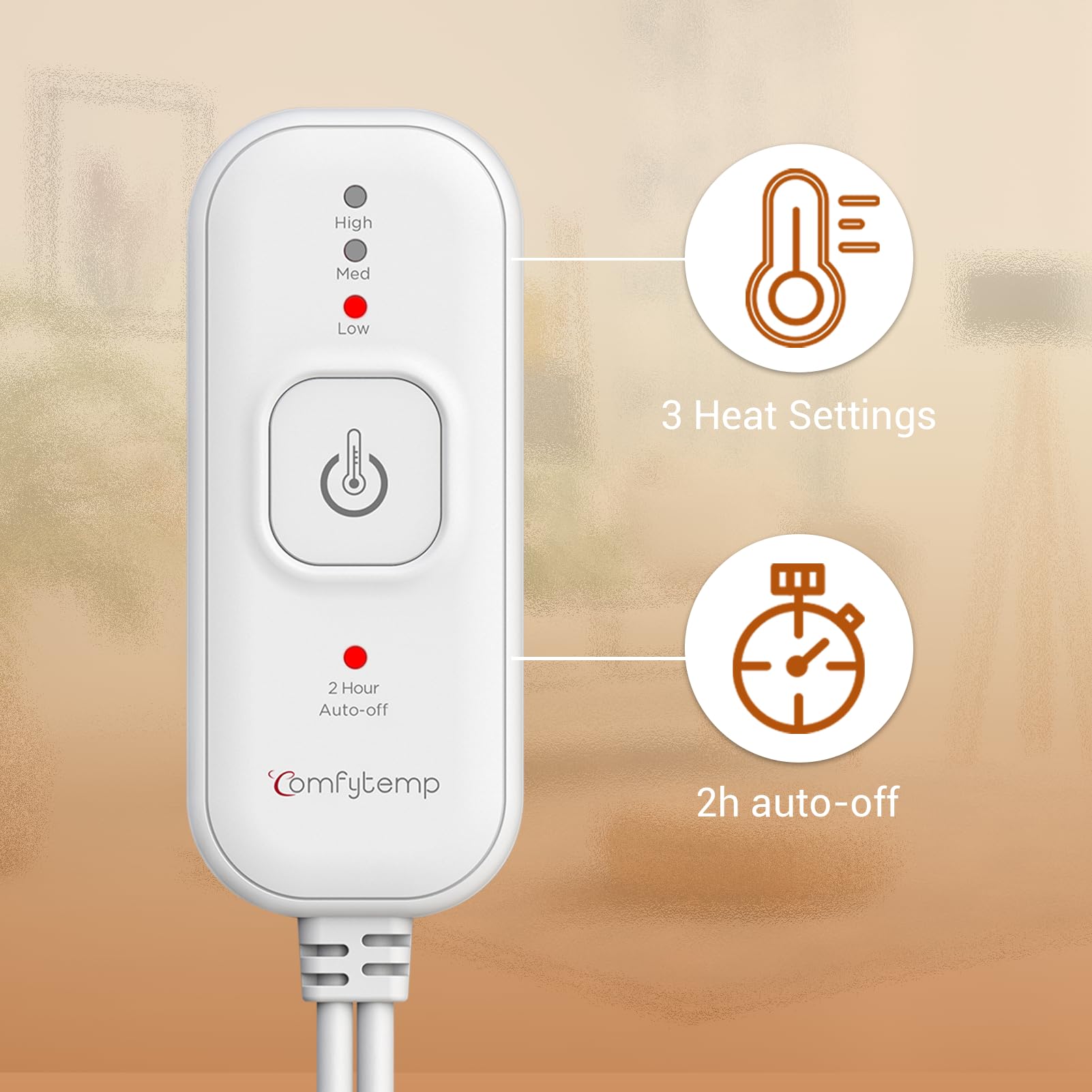 Comfytemp régulateur 3 niveaux, réglage facile selon vos besoins.