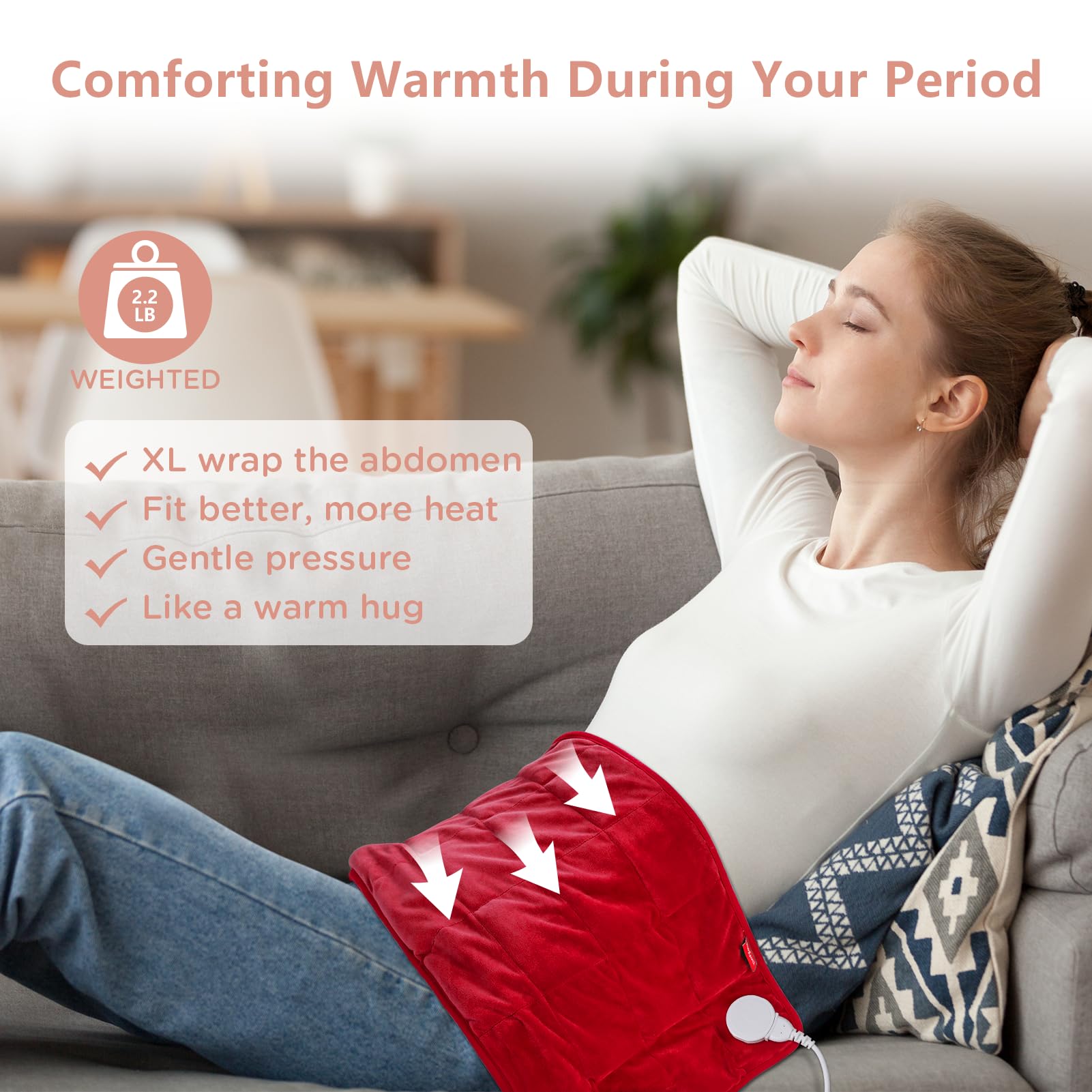 Comfytemp coussin-poids pour épaule, soutien et chaleur apaisante.