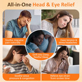Relief migraine 360 degrés avec Comfytemp sur le front et les tempes.