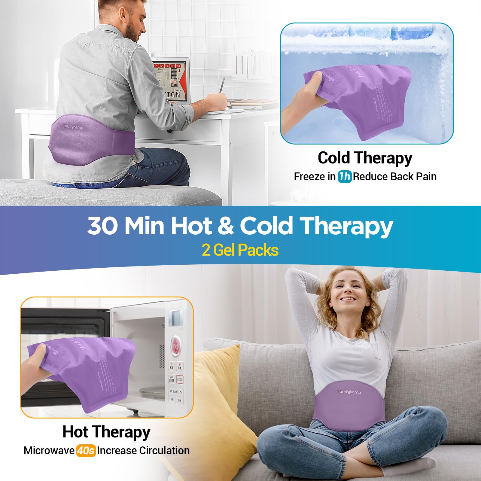 Comfytemp rembourrage-doux-dos: confort agréable lors de l'utilisation.
