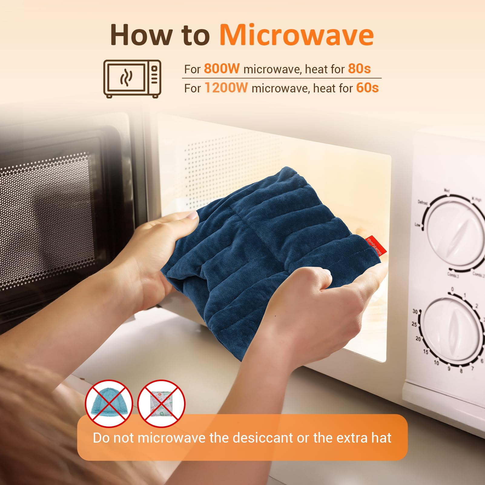 Comfytemp rembourrage-grains naturelles assure chaleur douce et durable.