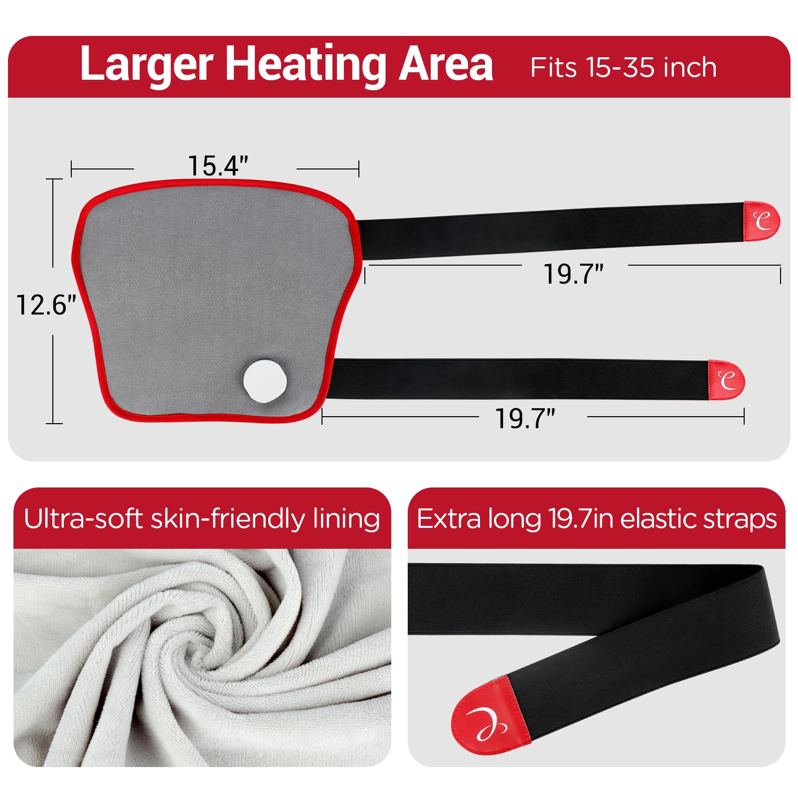 Comfytemp sangle elastique double, fixation stable sur jambe et bras.