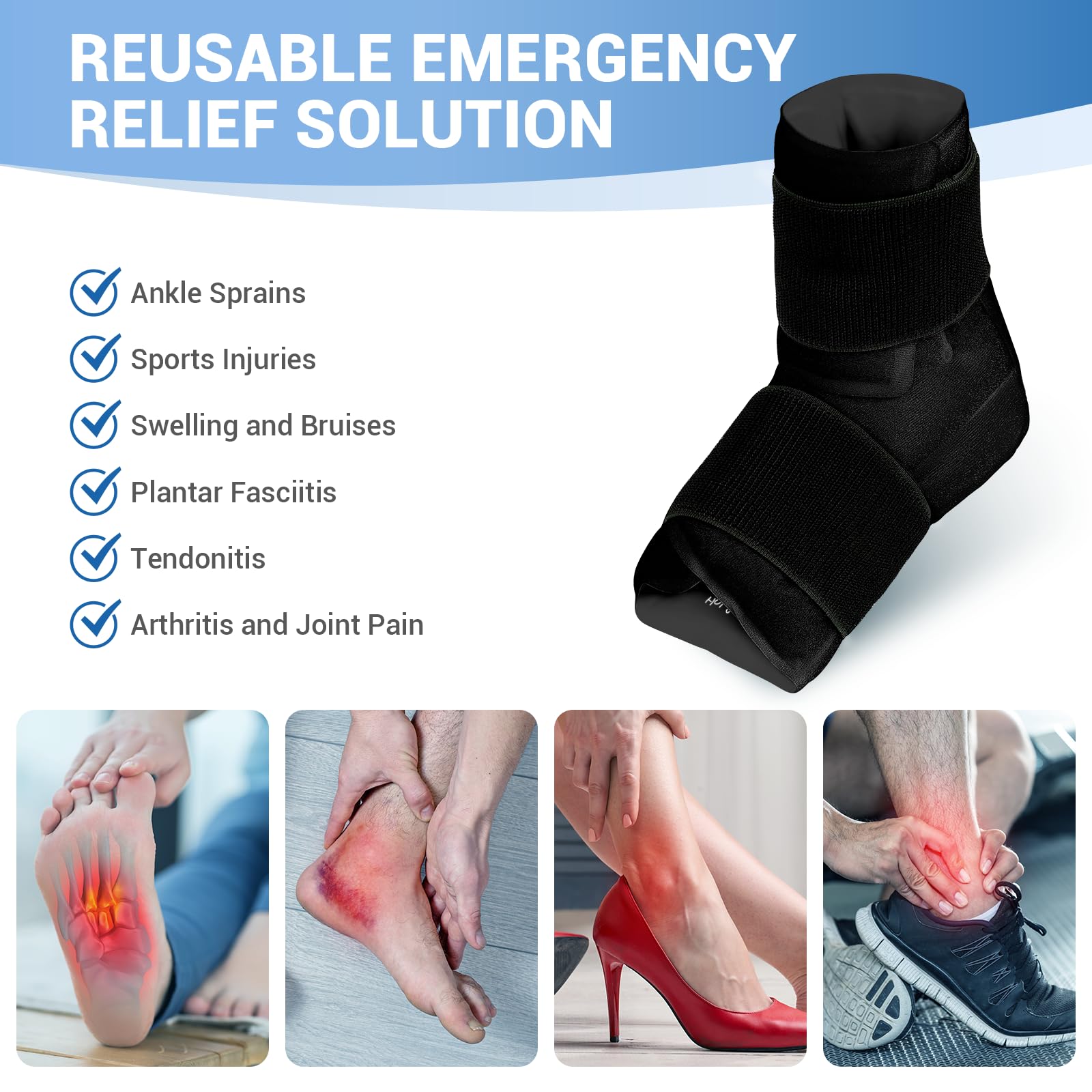 Comfytemp sangles ajustables assurent un maintien adapté pour chaque pied.