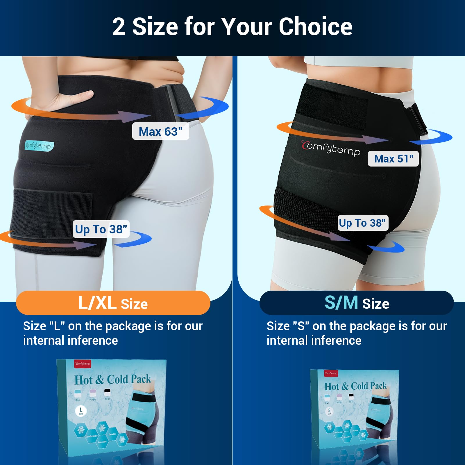 Comfytemp sangles reglables – maintien sécurisé lors de la marche.