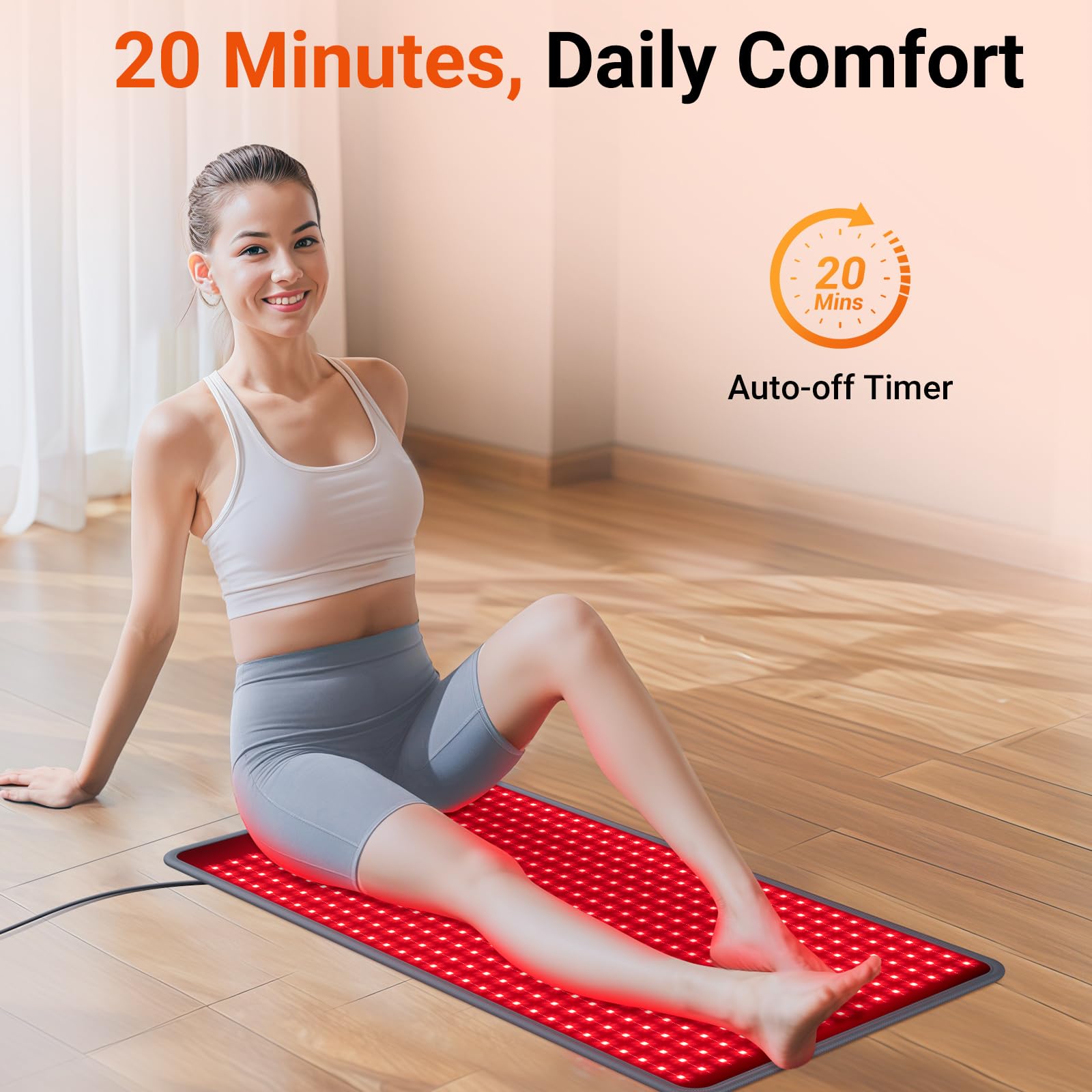 Comfytemp tapis rouge pour les jambes, récupération et détente.