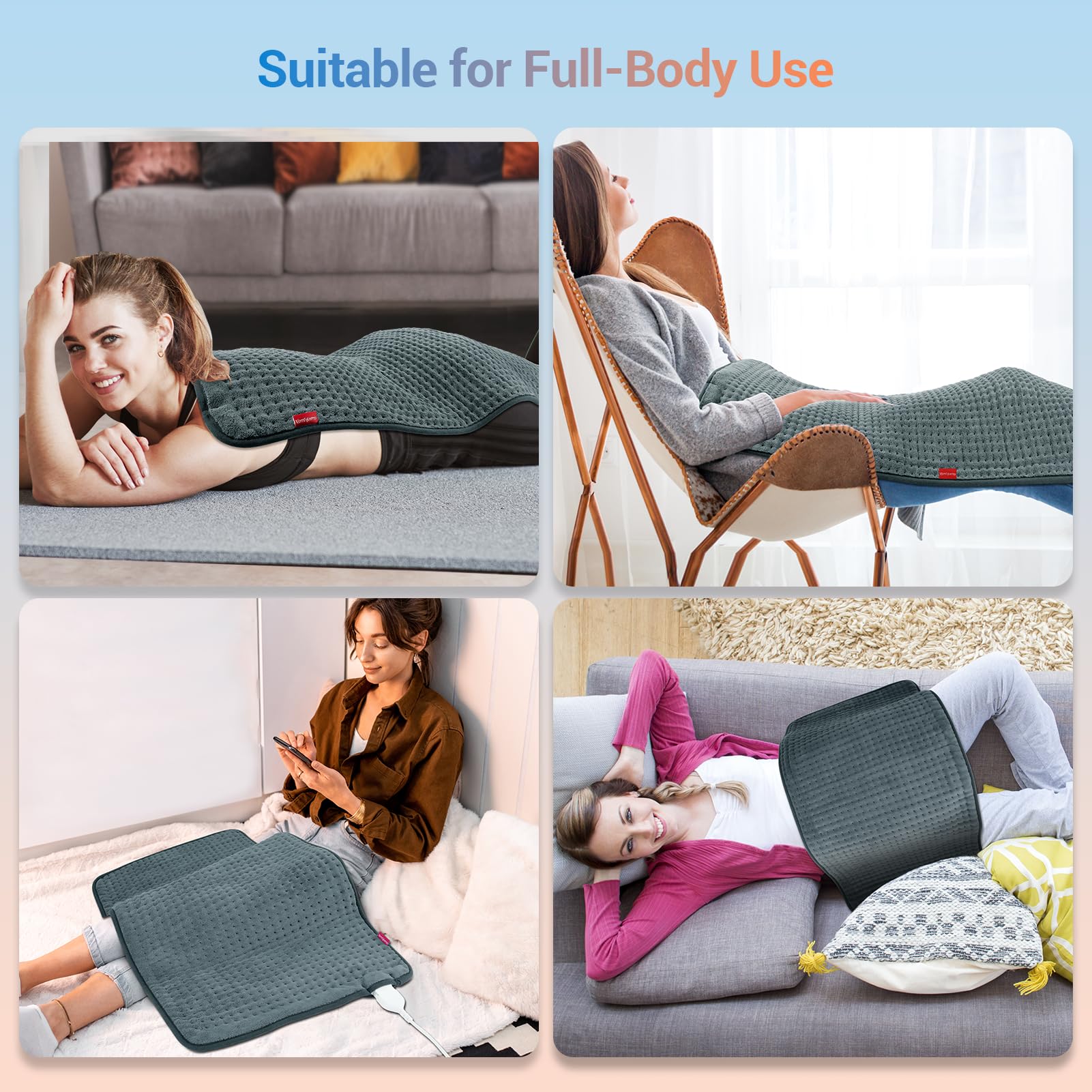 Comfytemp Thermopad épaule-nuque cible les tensions, confort ciblé.