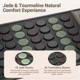Jade et tourmaline intégrés libérant une chaleur stable et enveloppante.