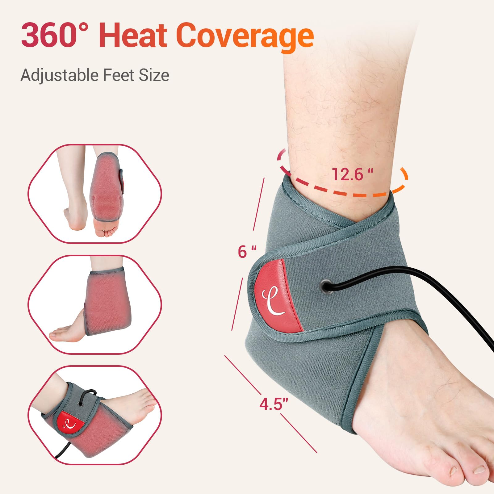 Comfytemp alimentation USB et adaptateur pour usage domestique.