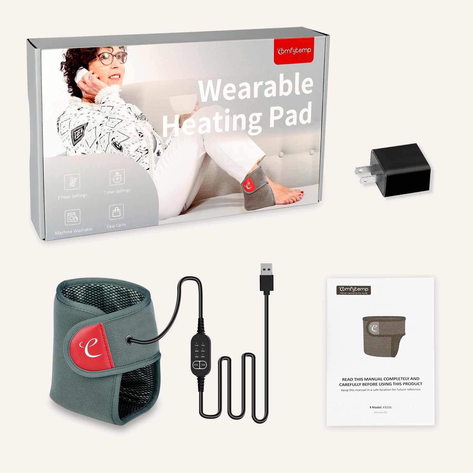 Comfytemp sangles réglables assurant un ajustement précis.