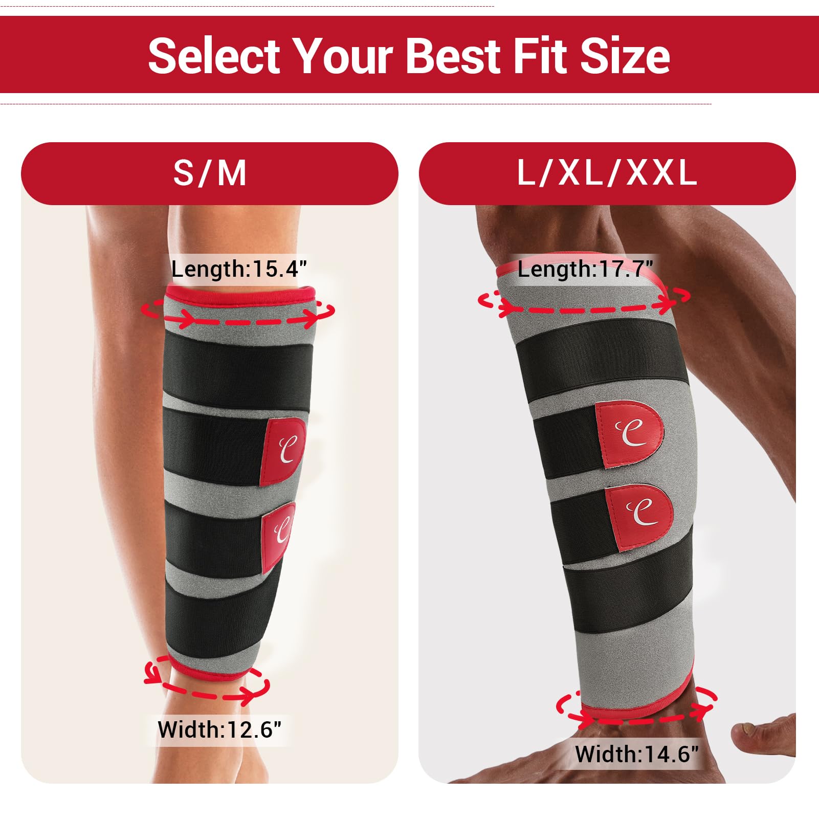 Utilisation autour du genou ou de la cuisse pour relaxation ciblée.
