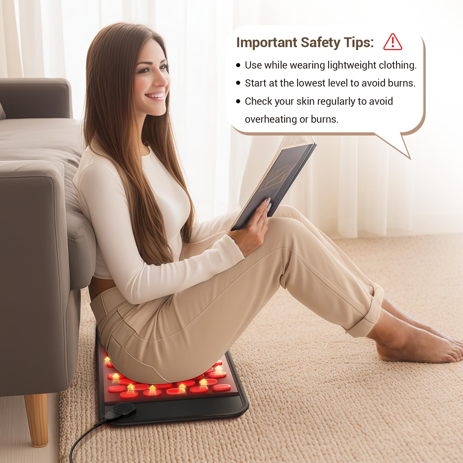 Comfytemp idéal à domicile ou au bureau pour détente lombaire.