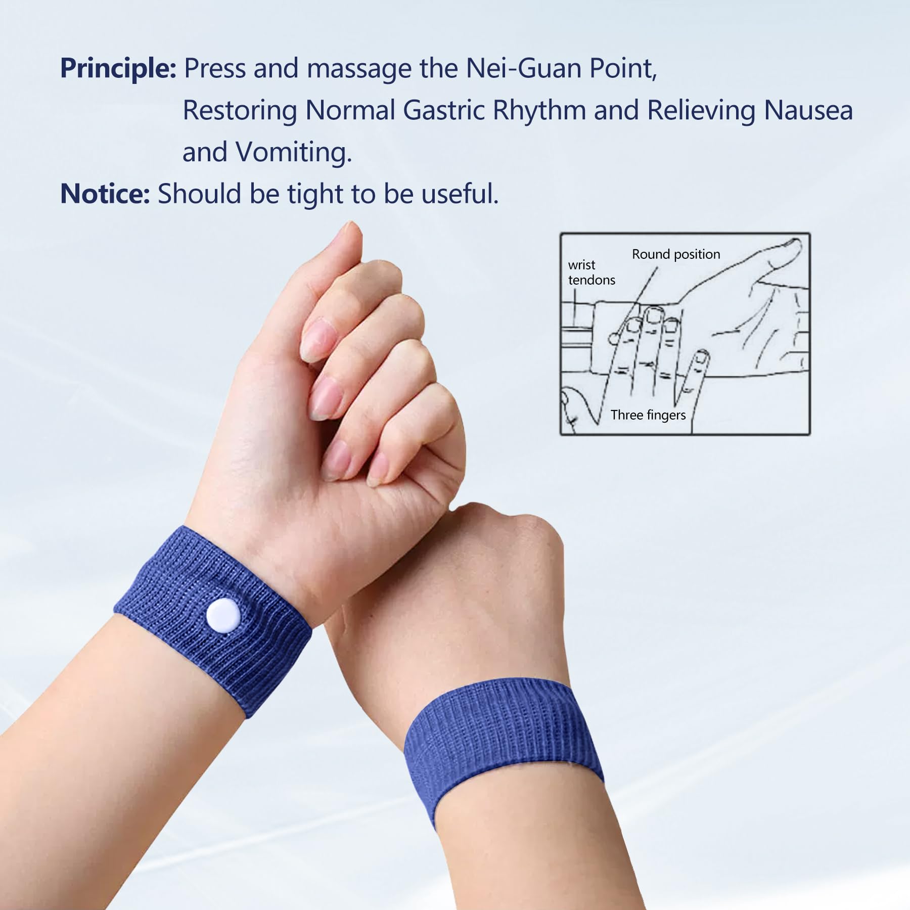 Boîte et emballage COMFYTHERA montrant le bracelet prêt à l’emploi.