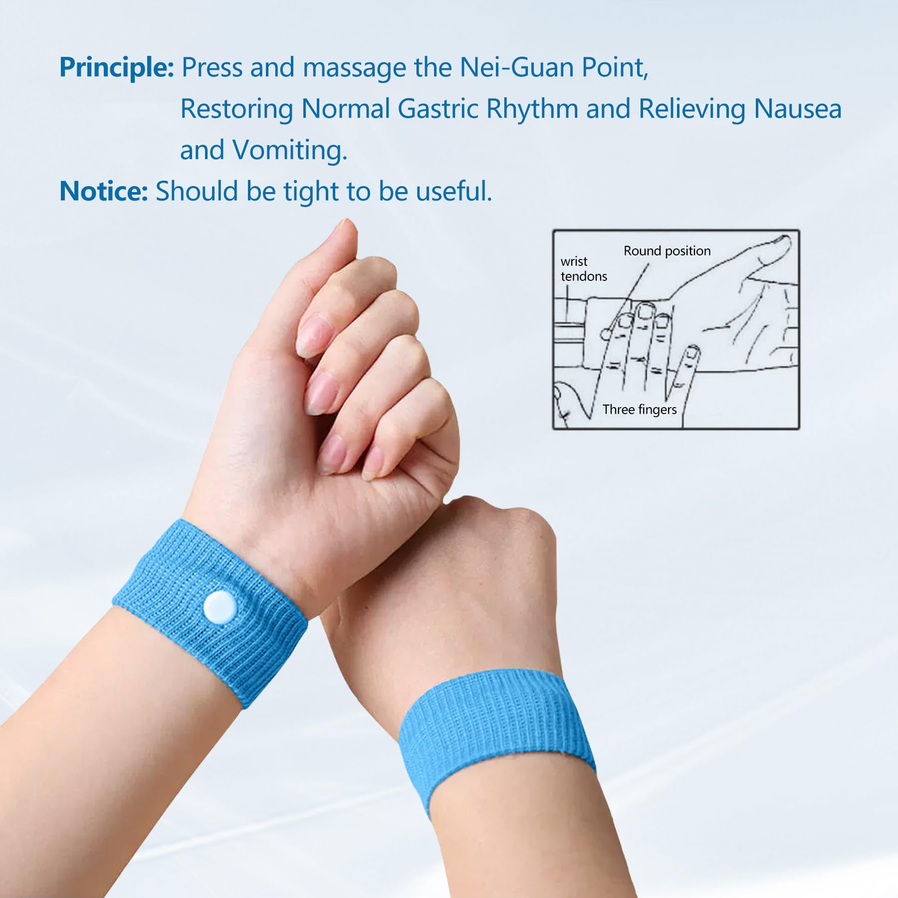 Bracelet COMFYTHERA en coton doux, réutilisable et lavable pour le voyage.